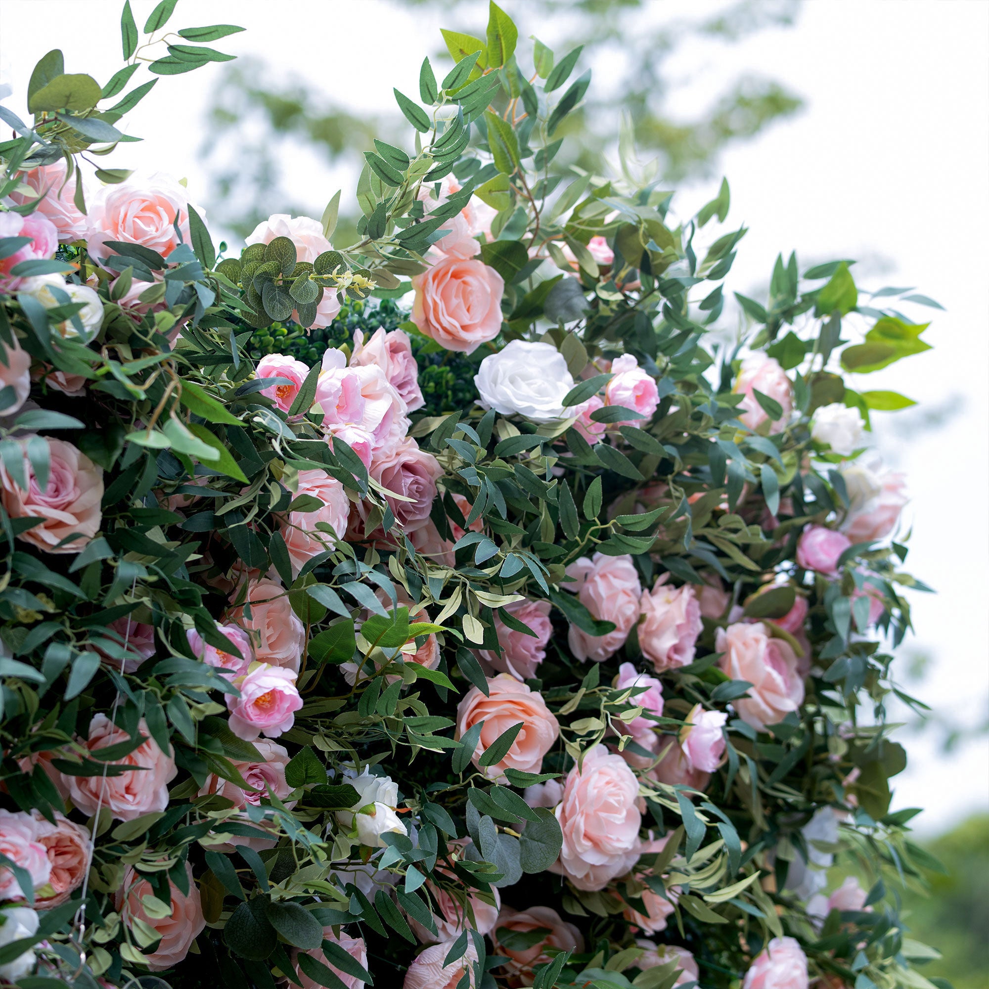 Valar 꽃 롤업 패브릭 인공 꽃 벽 웨딩 배경, 꽃 파티 장식, 이벤트 사진-VF-341