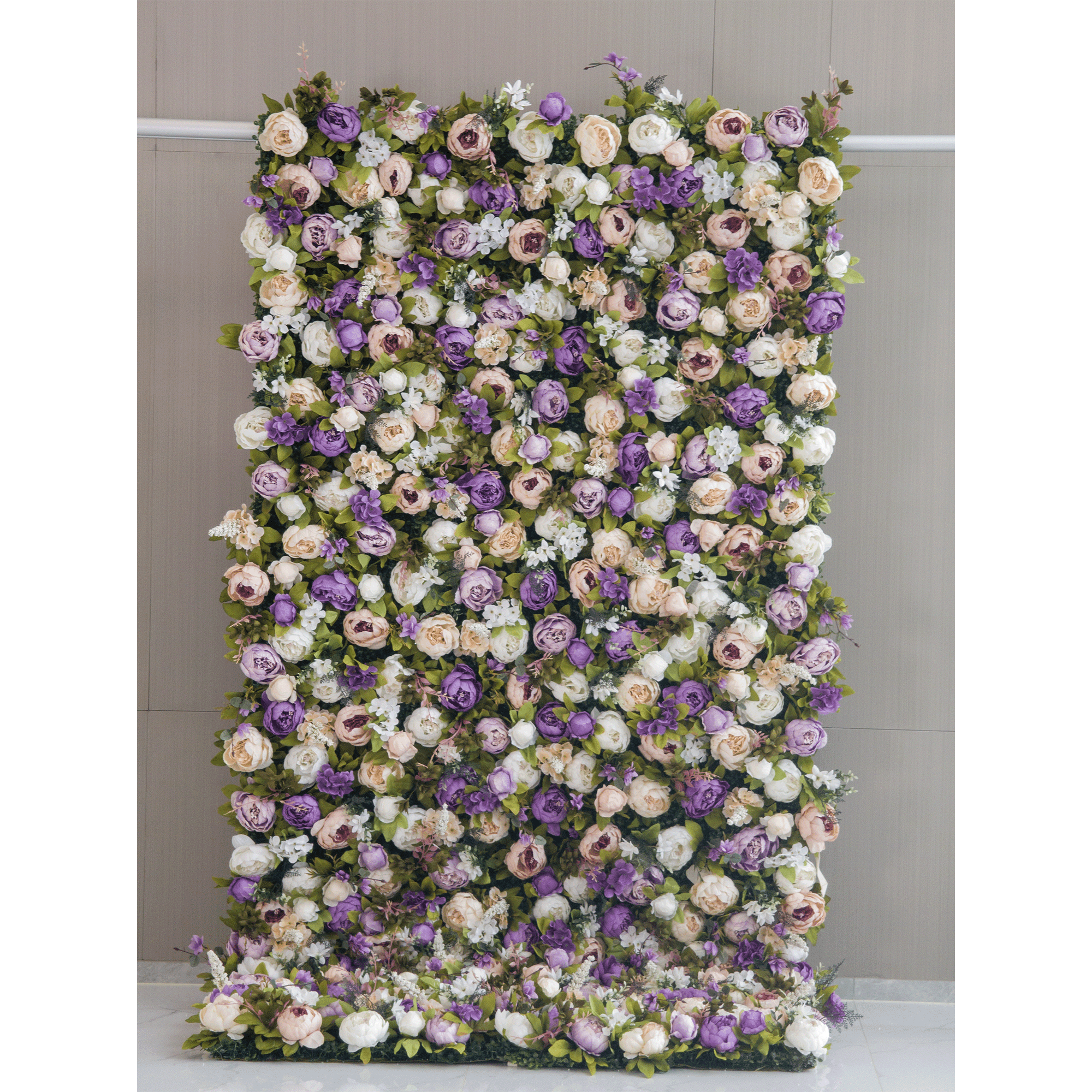 Valar 꽃 롤업 패브릭 인공 꽃 벽 웨딩 배경, 꽃 파티 장식, 이벤트 사진-VF-307