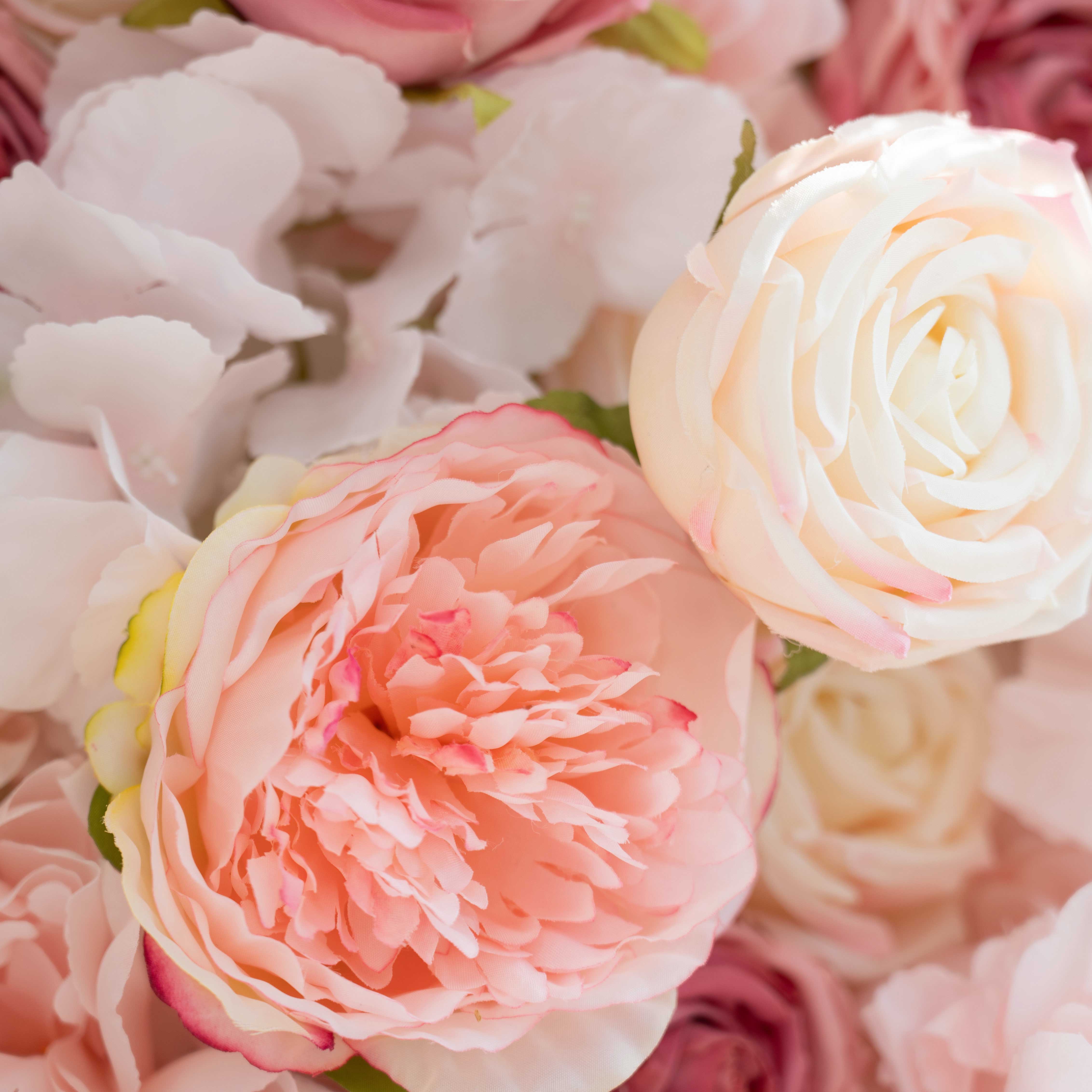 5Dロールアップ人工シルクフラワーウォールバックドロップ | 結婚披露宴、会場装飾、イベントプランナーのための完璧なフローラルデコレーション VF-503