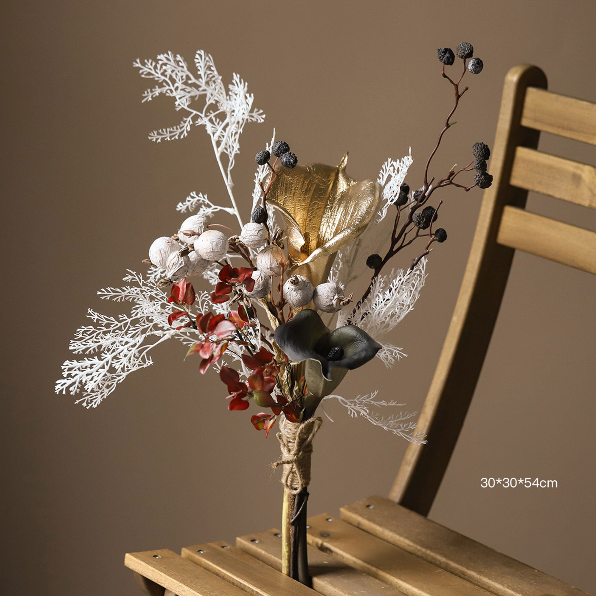 Elegant Fall Theme Floral Bouquets Arrangement | Luxury Faux Flowers for Wedding & Interior Home Décor VB-113 (Without Vase)