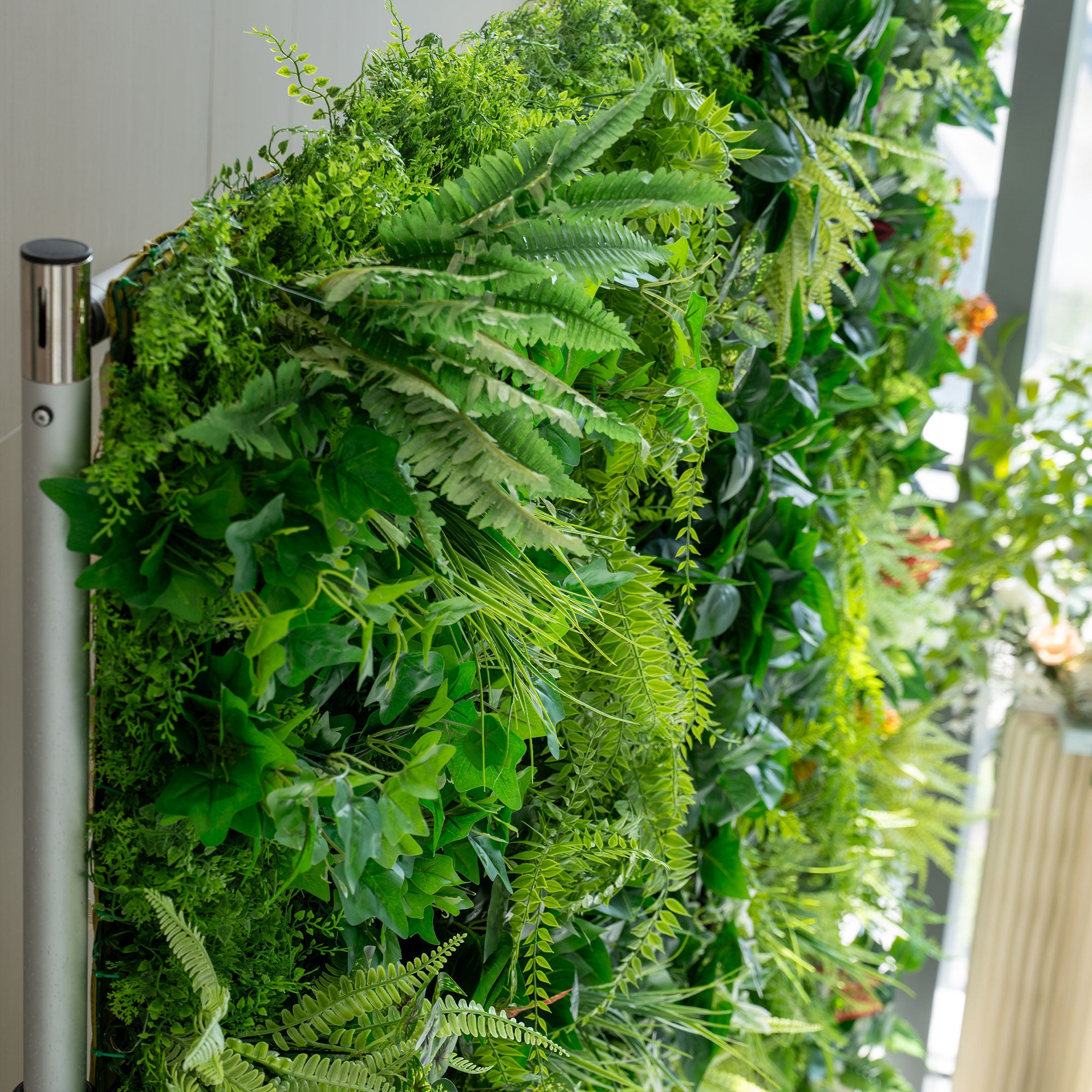 Valar 꽃 롤 패브릭 인공 생생한 녹색 잔디 벽 웨딩 배경, 꽃 파티 장식, 이벤트 사진-VF-426