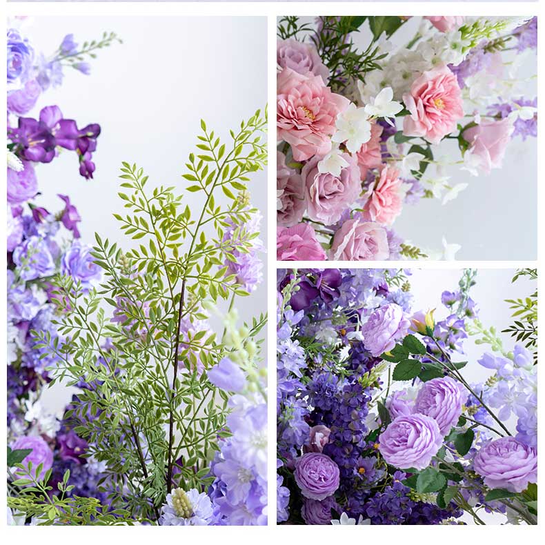 Eleganter Blumenbogen in Mondform für die Hochzeitszeremonie – Künstlicher Blumenbogen für Hochzeiten, Veranstaltungen und besondere Anlässe