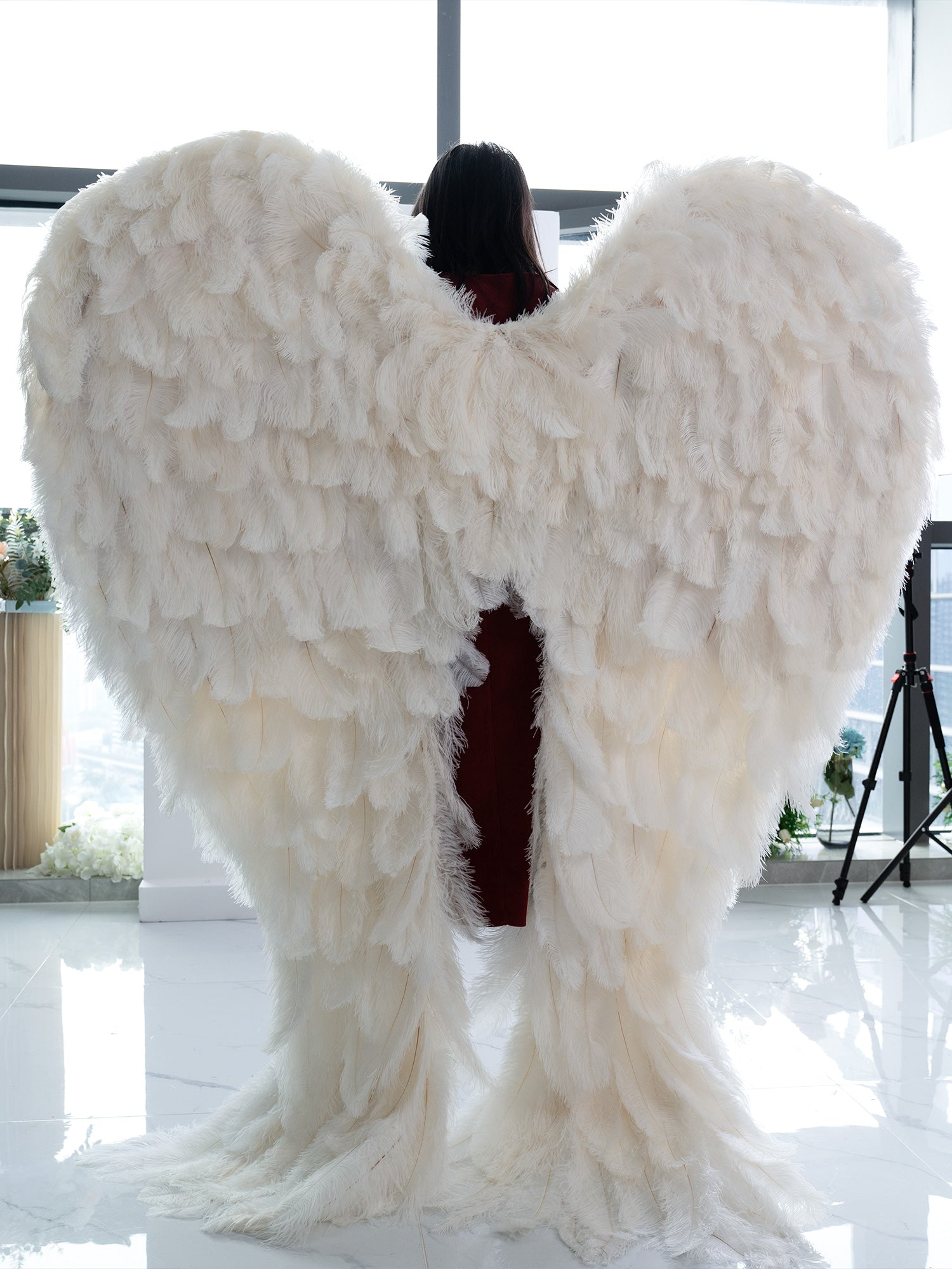 Angel Feather Wings – Real Feather Costume Prop for Photography, Performances, Weddings & Events-5