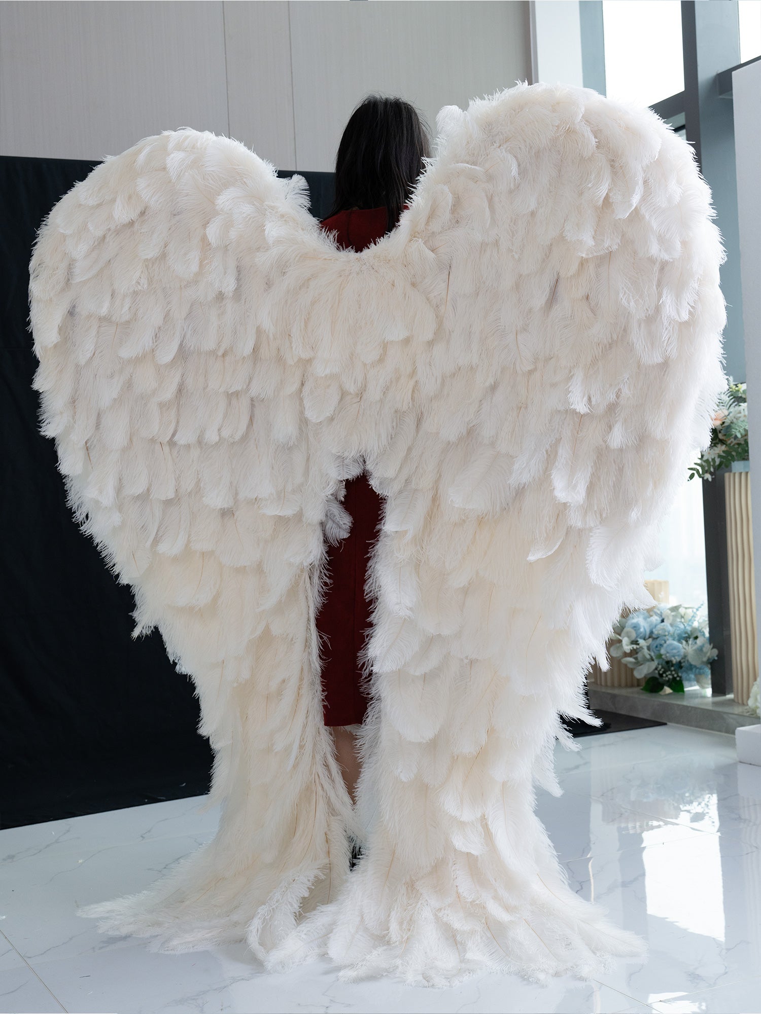 Angel Feather Wings – Real Feather Costume Prop for Photography, Performances, Weddings & Events-7