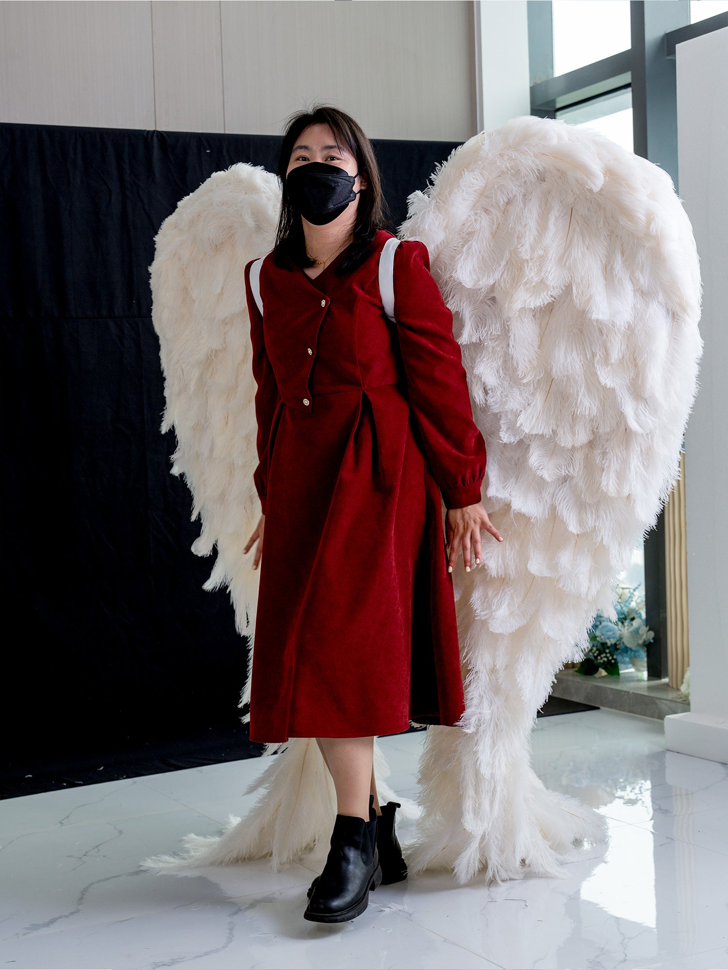 Angel Feather Wings – Real Feather Costume Prop for Photography, Performances, Weddings & Events-8