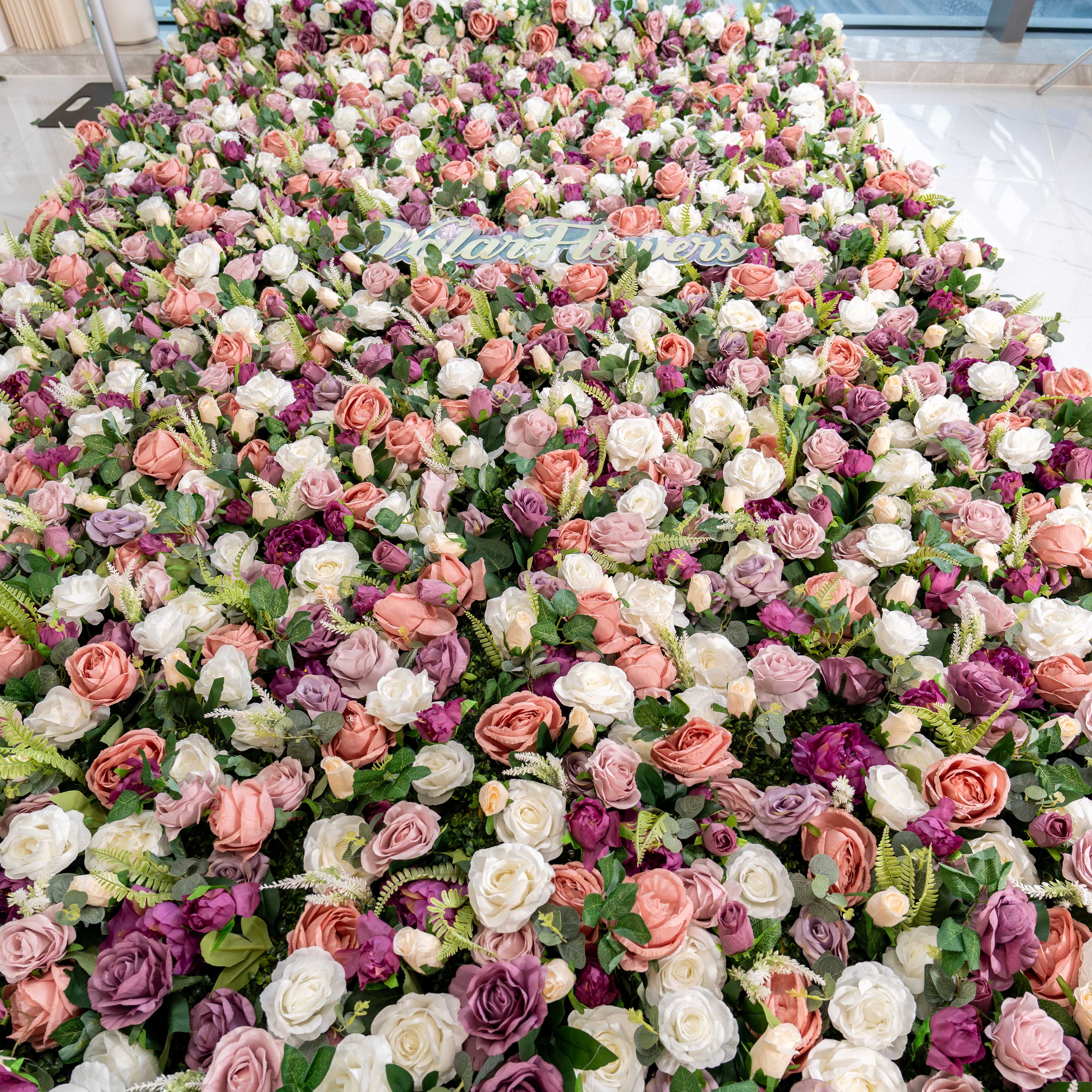 ValarFlower DIY Handmade 5D roll-up artificial flower wall for weddings & party decoration, Suitable for luxury special event, Babyshower party, engagement, wedding reception,shopping mall decor, plazas, hotels, restaurants, airports, living rooms. Durable high-quality floral backdrops.VF-154-2-3