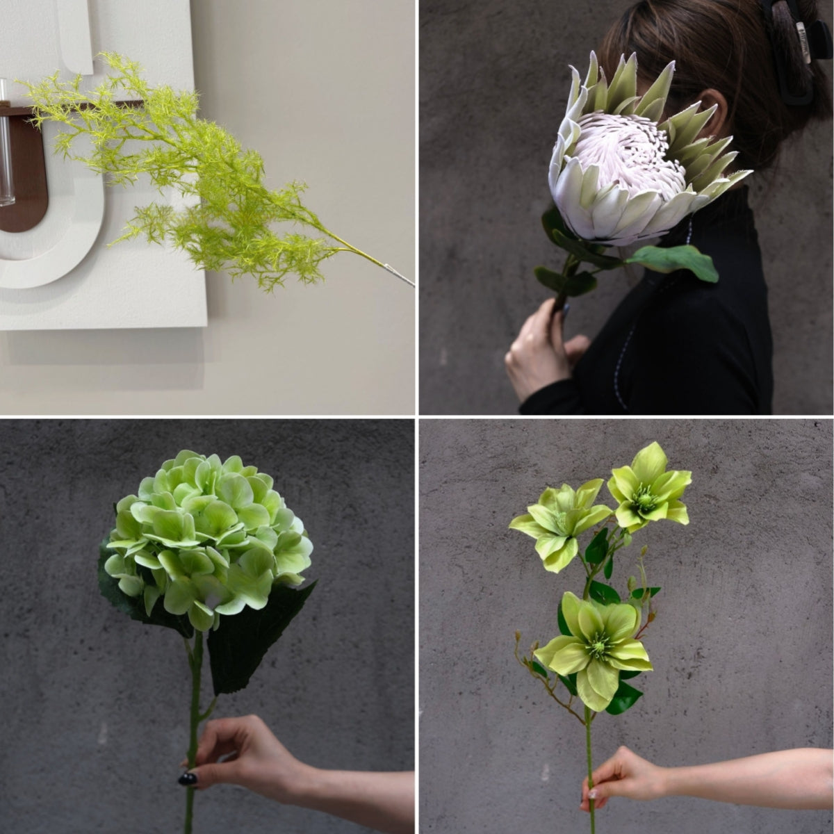Single Faux Flower Stem for Home Decor | Wedding Floral Accent Arrangement FS-1001B