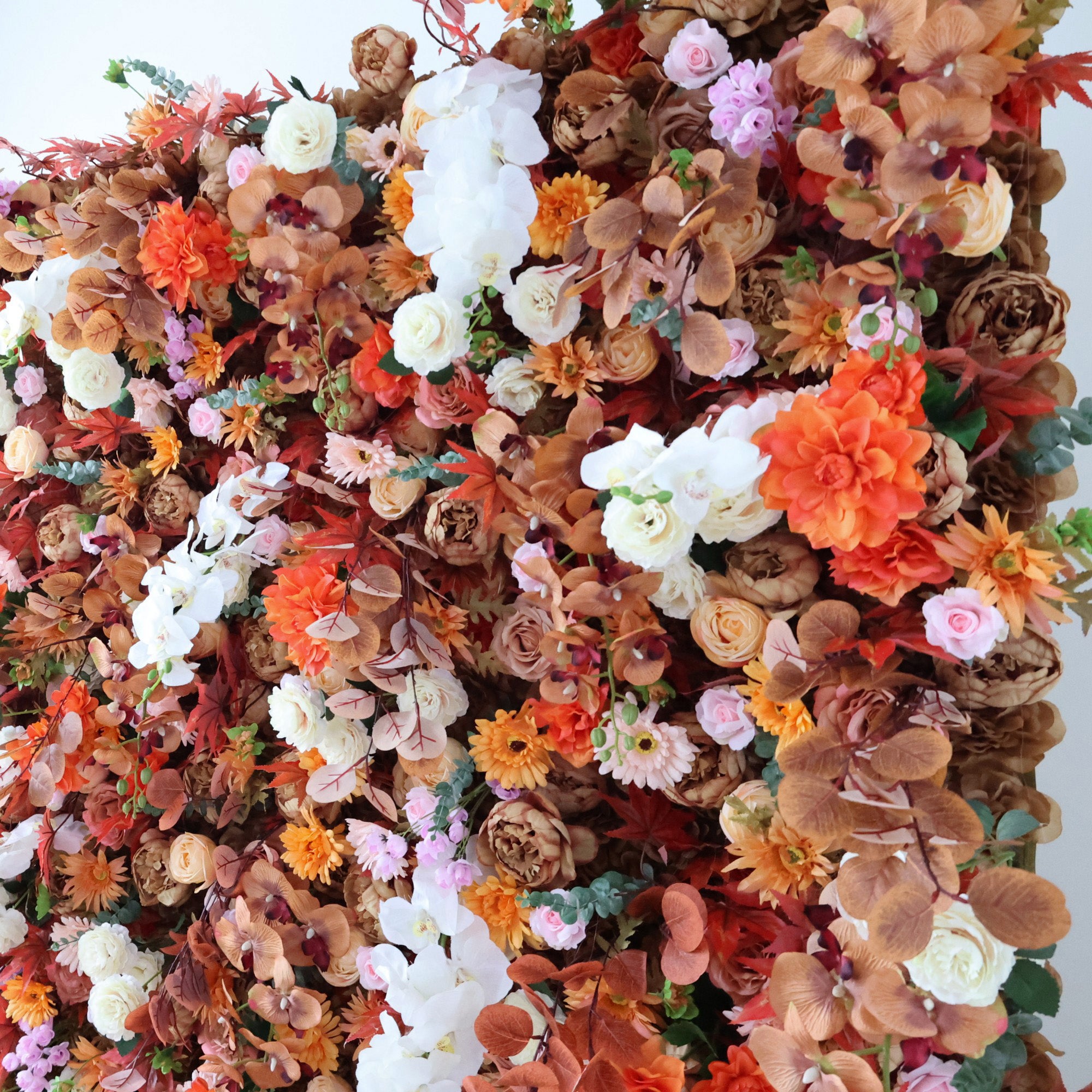 5Dピンクローズロールアップフラワーウォールバックドロップ 結婚式&パーティーセレブレーションデコ VF-501