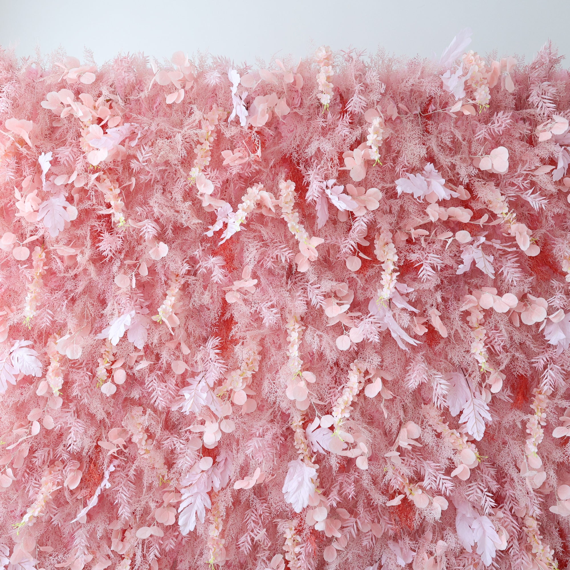 5Dピンクローズロールアップフラワーウォールバックドロップ 結婚式&パーティーセレブレーションデコ VF-501