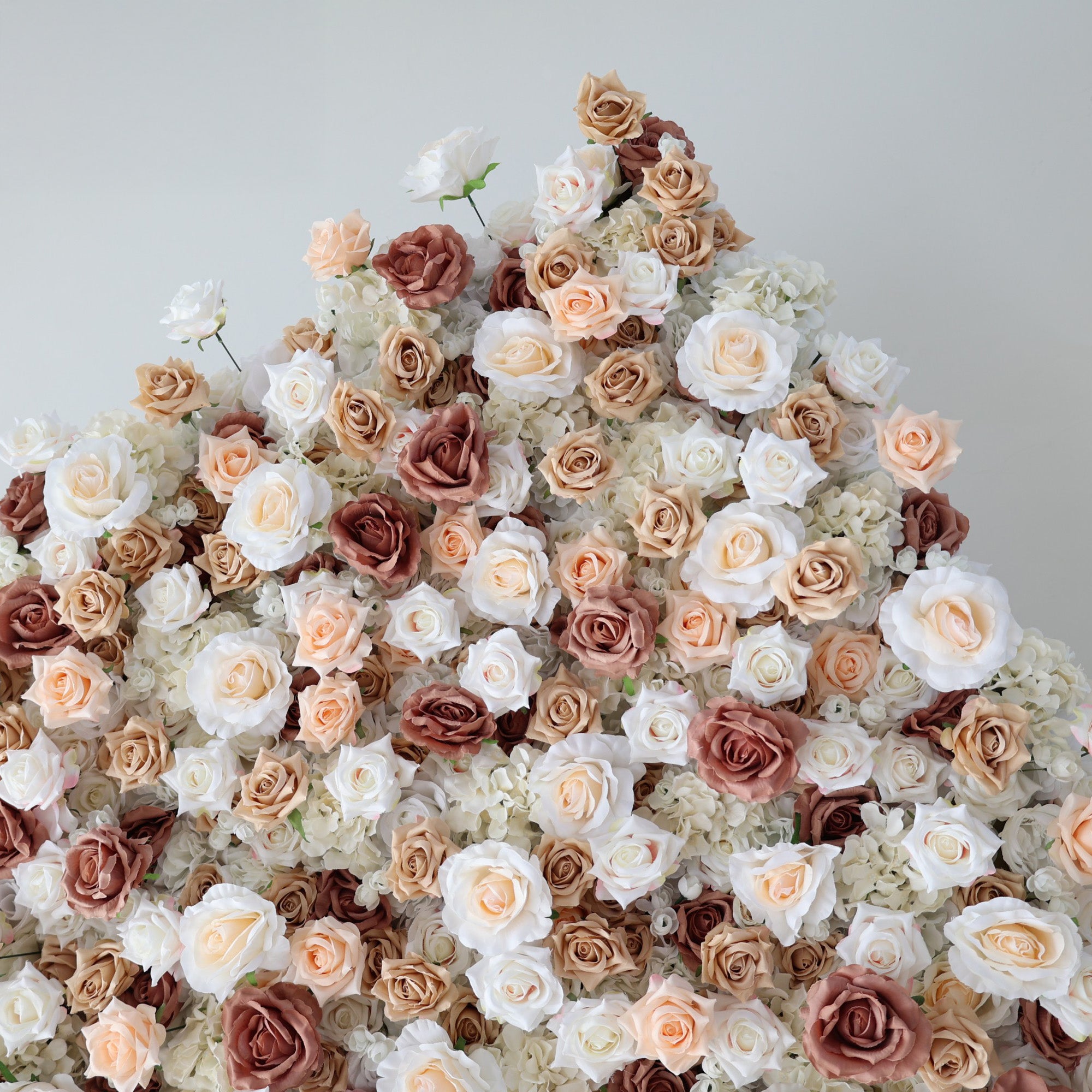 결혼식 및 파티 축하 장식을 위한 5D 핑크 로즈 롤업 꽃 벽 배경 VF-501