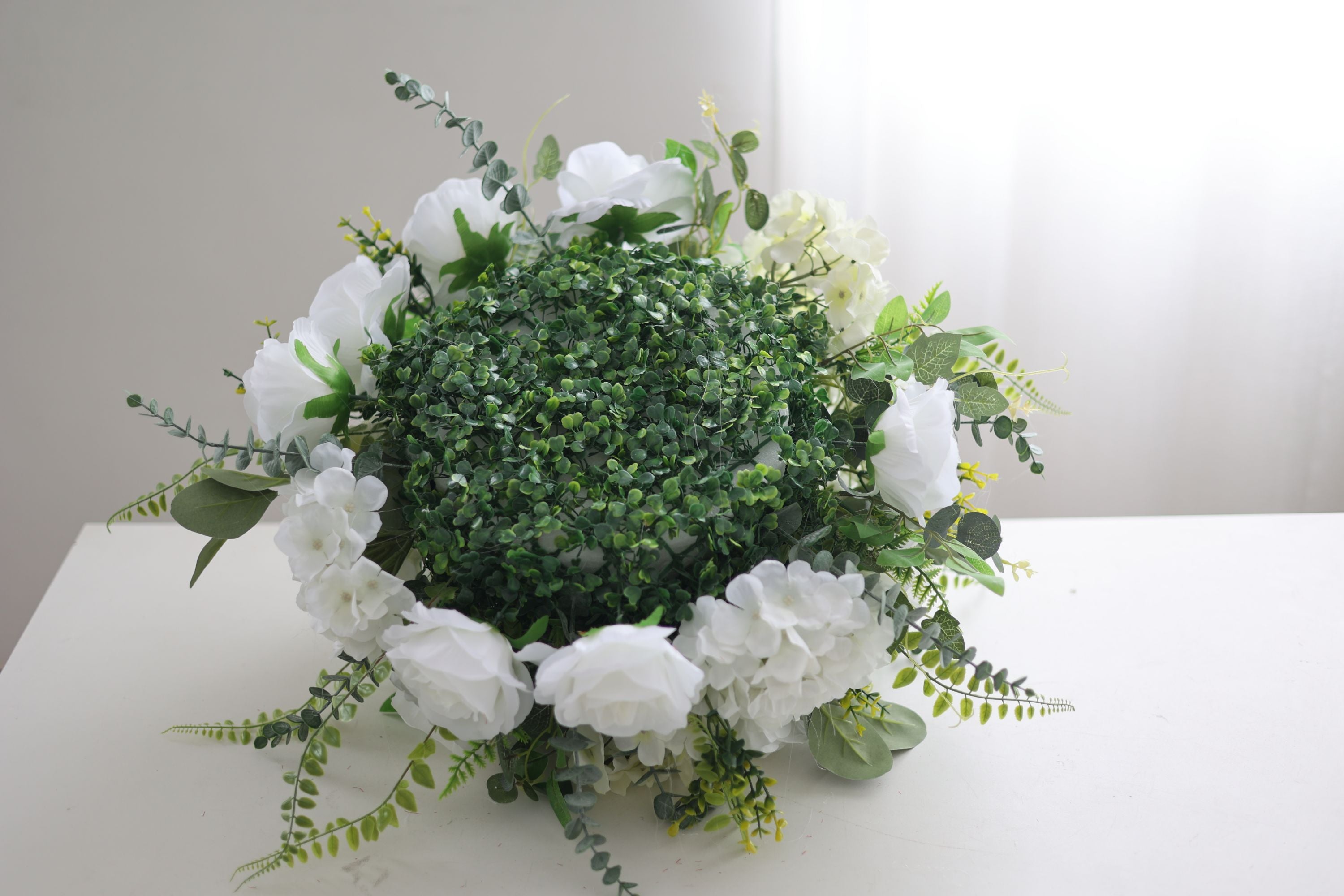 Luxurious Blossom Bouquet featuring premium red and white roses with lush greenery accents VF-0088