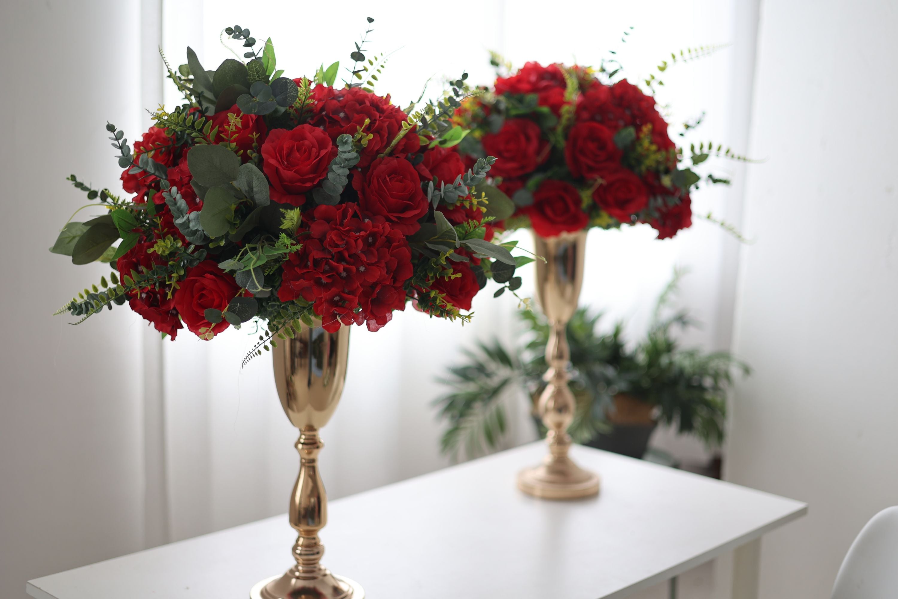 Luxurious Blossom Bouquet featuring premium red and white roses with lush greenery accents VF-0084