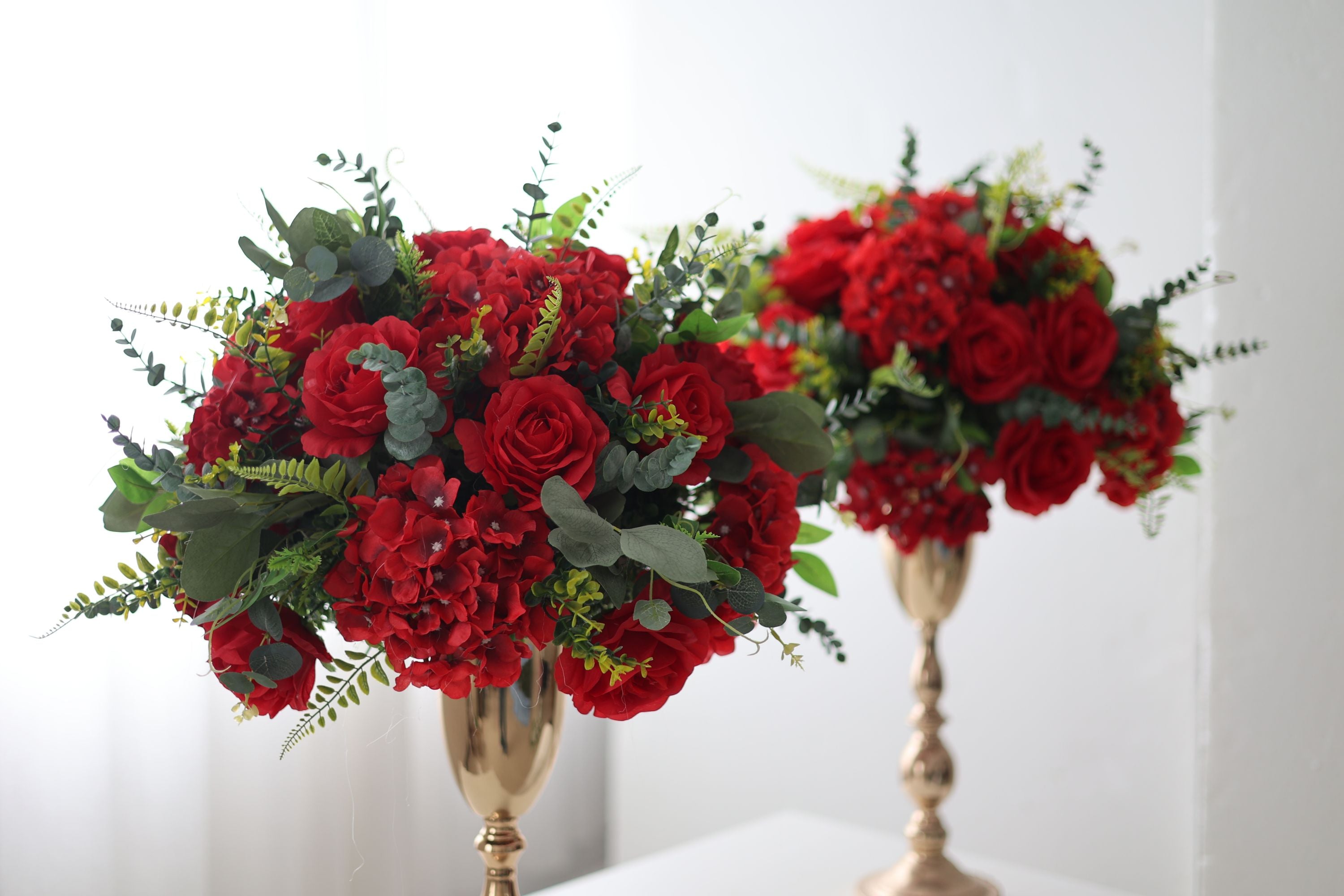 Luxurious Blossom Bouquet featuring premium red and white roses with lush greenery accents VF-0082
