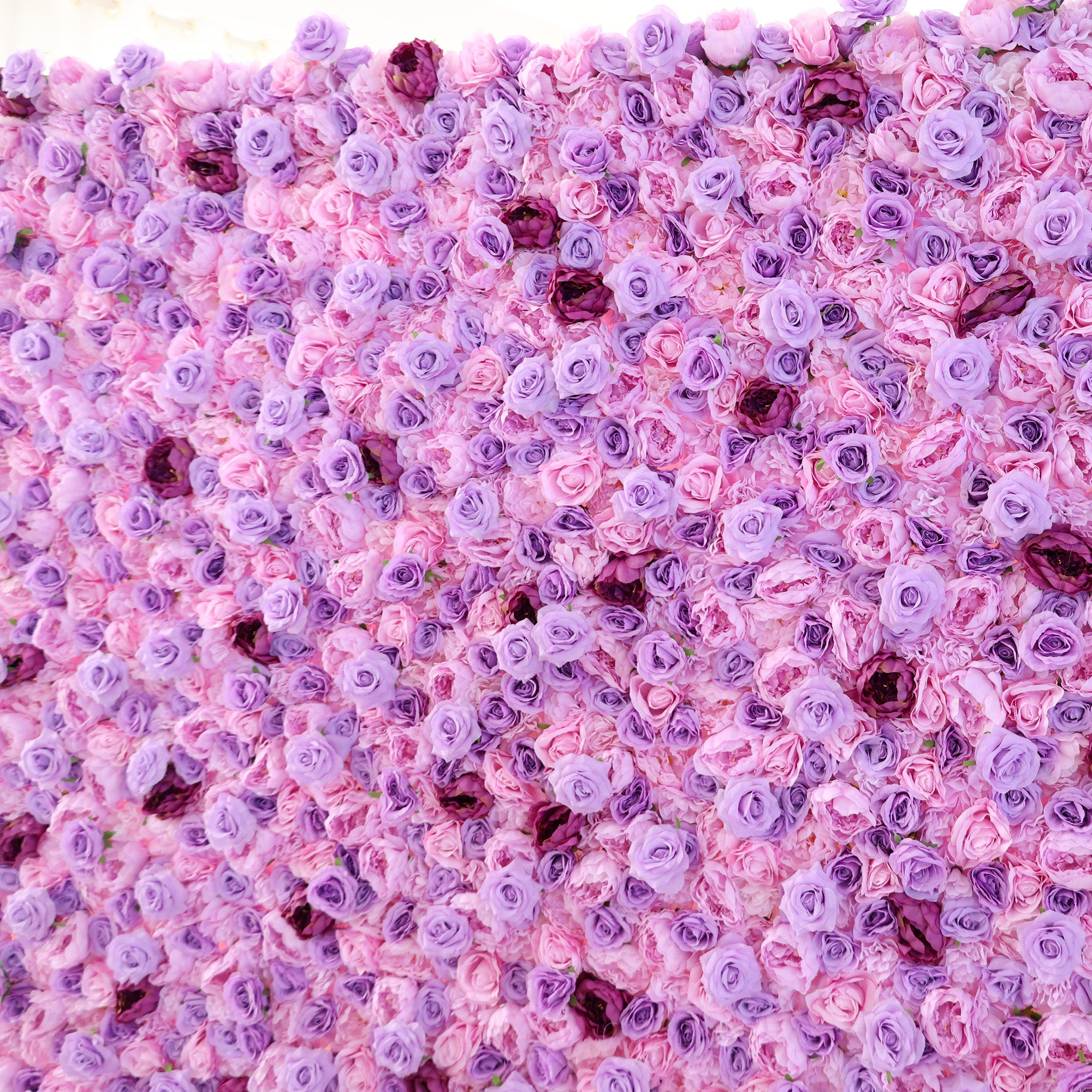 결혼식 및 파티 축하 장식을 위한 5D 핑크 로즈 롤업 꽃 벽 배경 VF-501