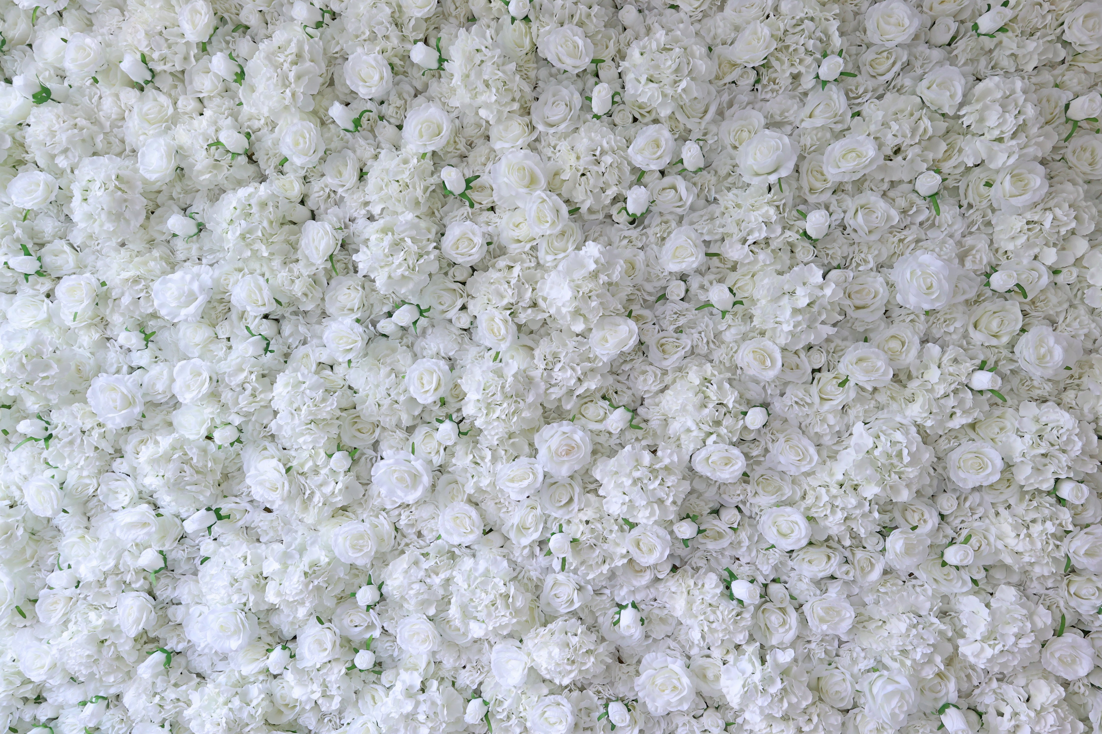 3Dホワイトローズロールアップフラワーウォールバックドロップ 結婚式&パーティーセレブレーションデコ VF-157