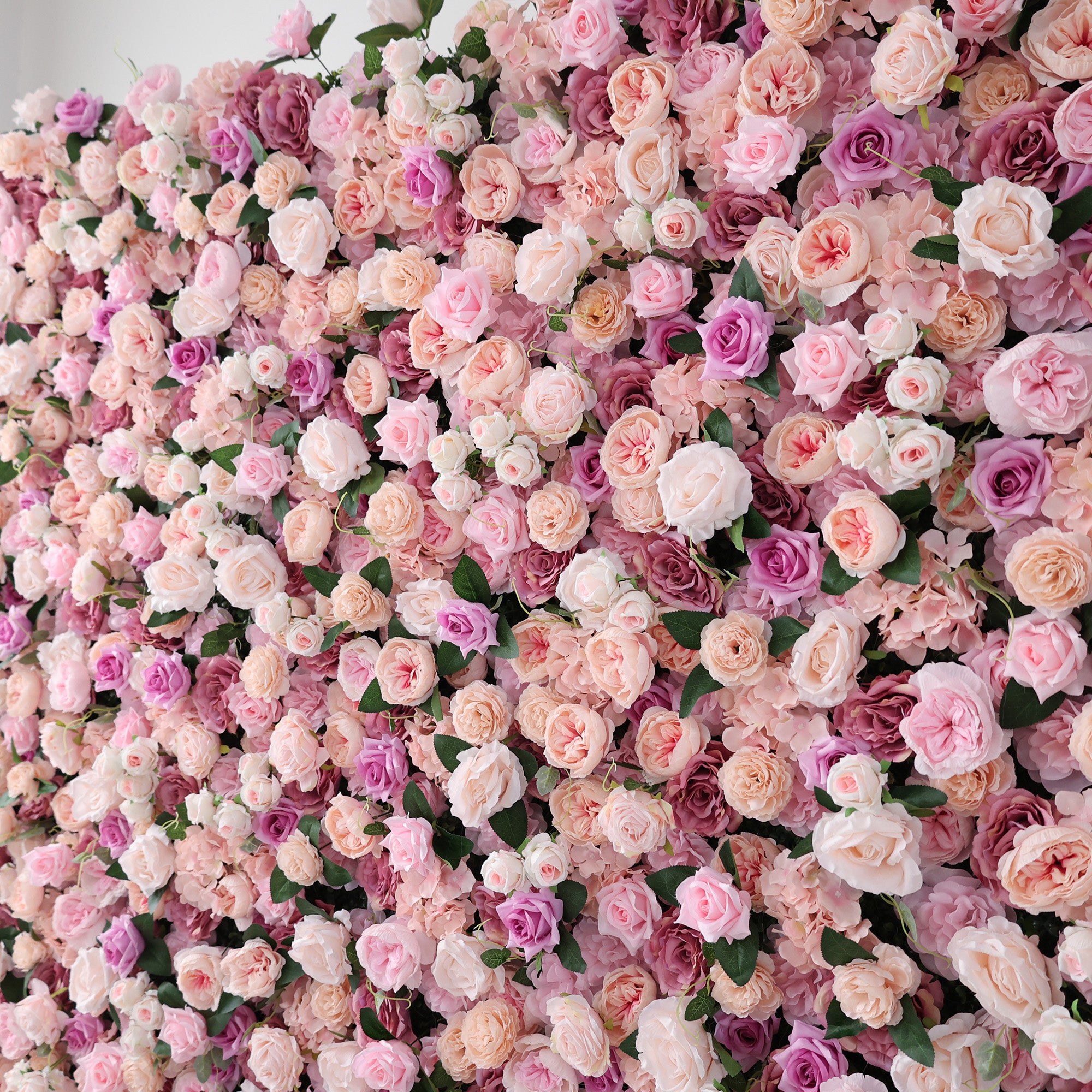 결혼식 및 파티 축하 장식을 위한 5D 핑크 로즈 롤업 꽃 벽 배경 VF-501