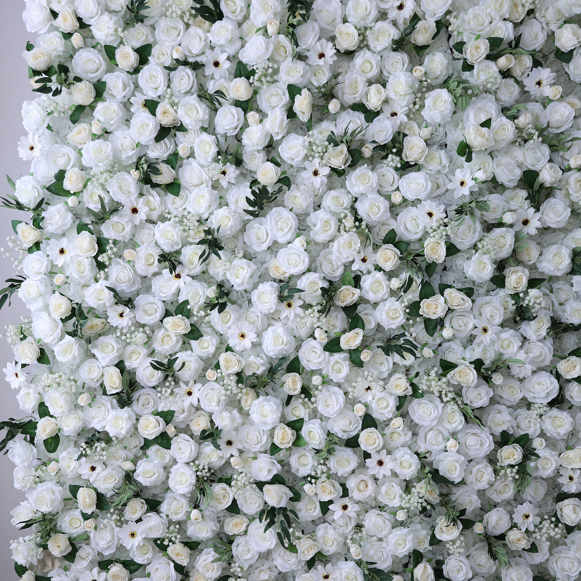 결혼식 및 파티 축하 장식을 위한 5D 핑크 로즈 롤업 꽃 벽 배경 VF-501