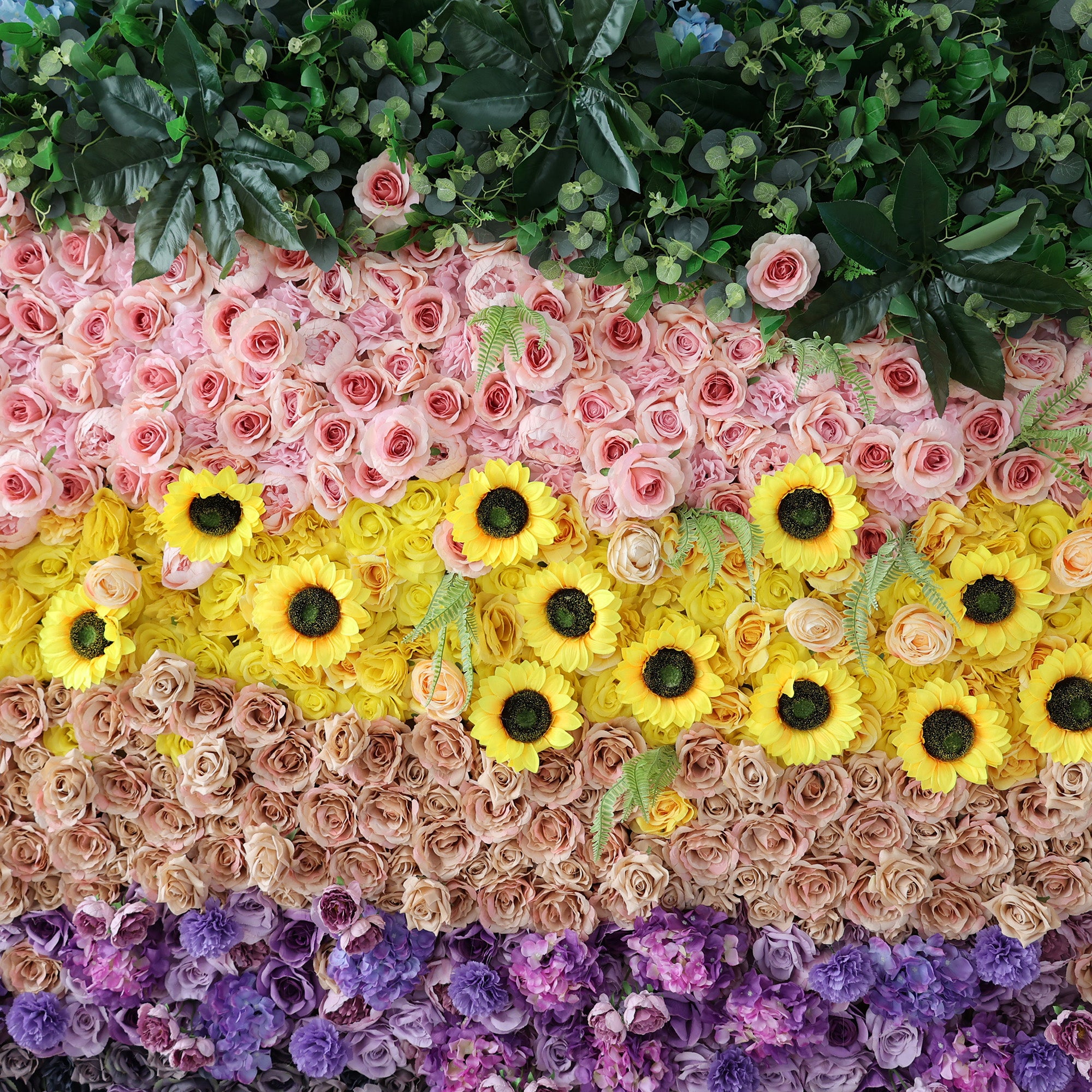 결혼식 및 파티 축하 장식을 위한 5D 핑크 로즈 롤업 꽃 벽 배경 VF-501