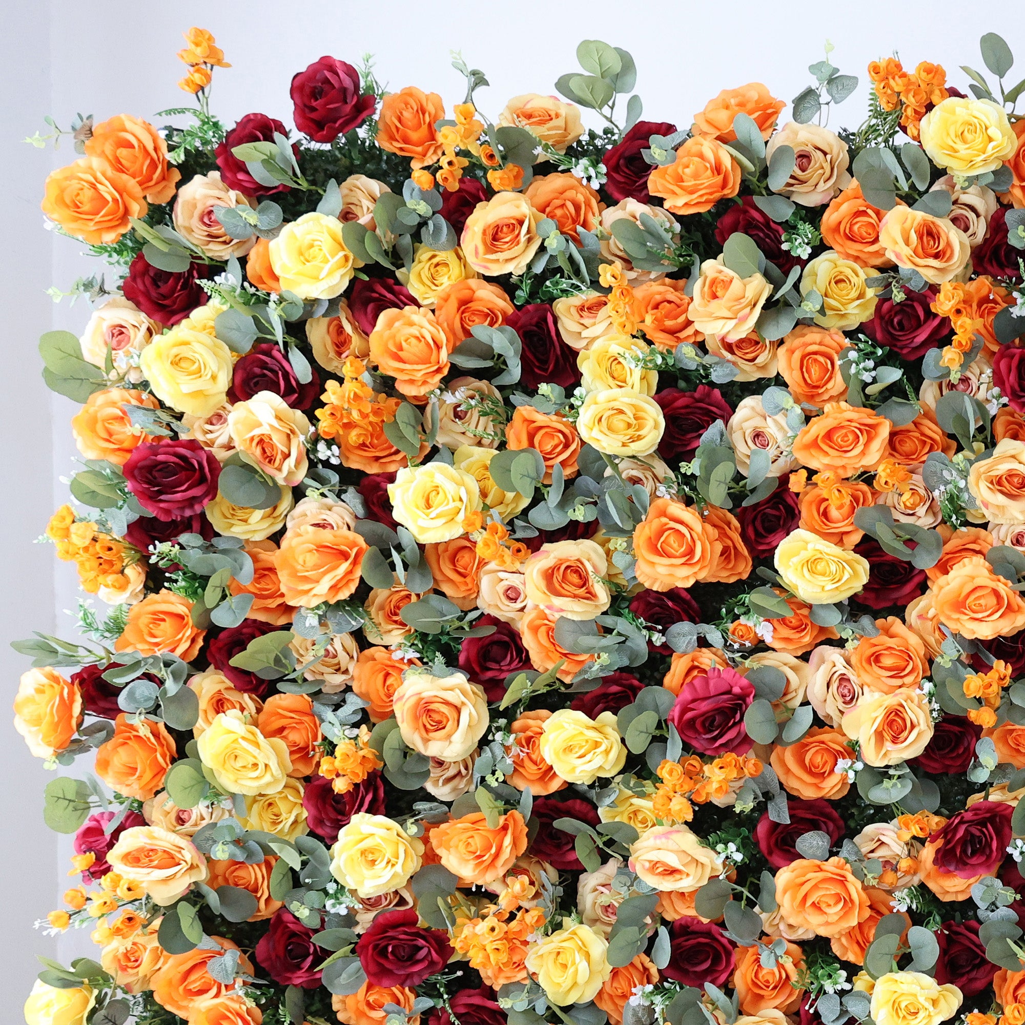 결혼식 및 파티 축하 장식을 위한 5D 핑크 로즈 롤업 꽃 벽 배경 VF-501