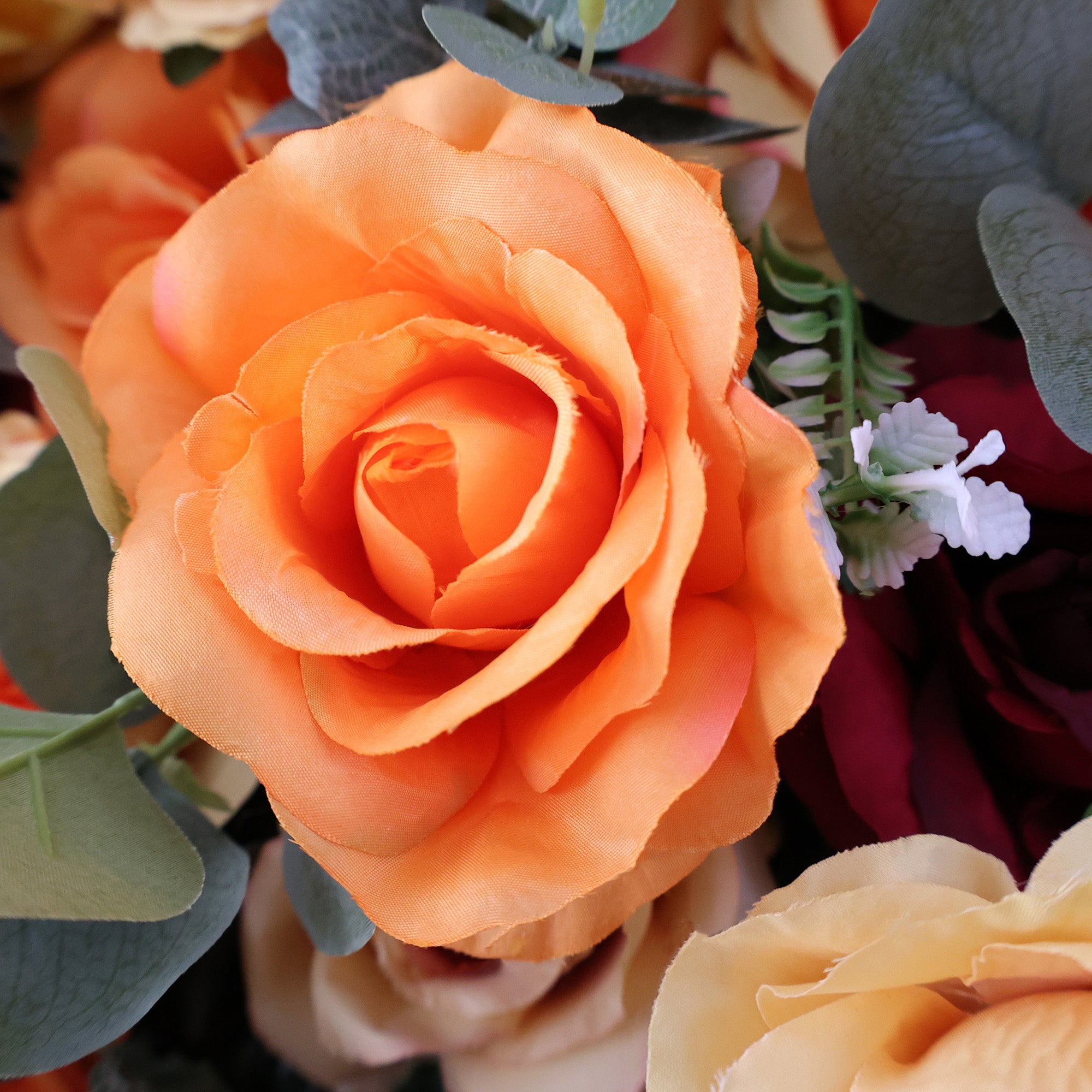 결혼식 및 파티 축하 장식을 위한 5D 핑크 로즈 롤업 꽃 벽 배경 VF-501