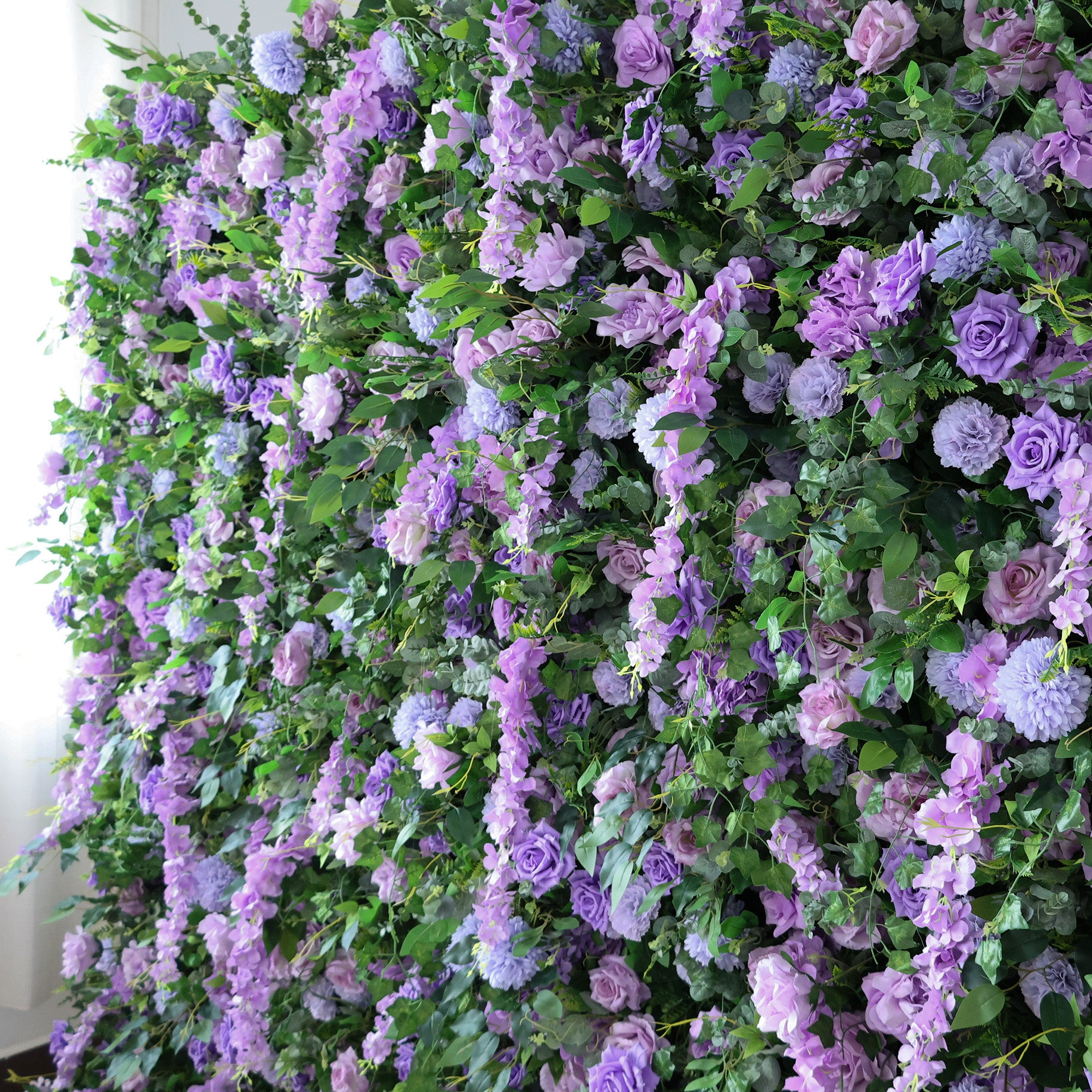 결혼식 및 파티 축하 장식을 위한 5D 핑크 로즈 롤업 꽃 벽 배경 VF-501