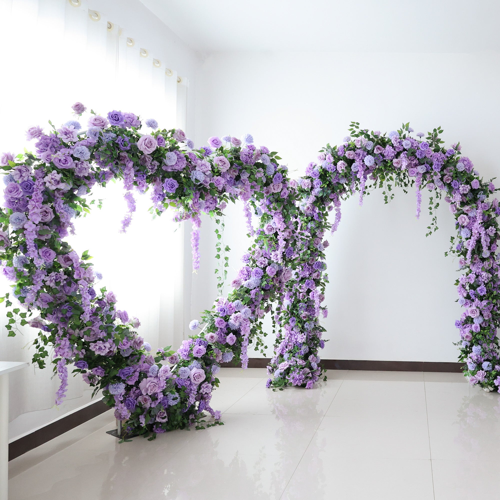 결혼식 및 파티 축하 장식을 위한 5D 핑크 로즈 롤업 꽃 벽 배경 VF-501