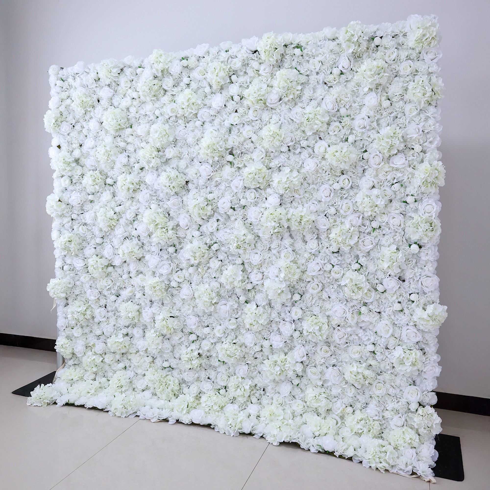 결혼식 및 파티 축하 장식을 위한 5D 핑크 로즈 롤업 꽃 벽 배경 VF-501