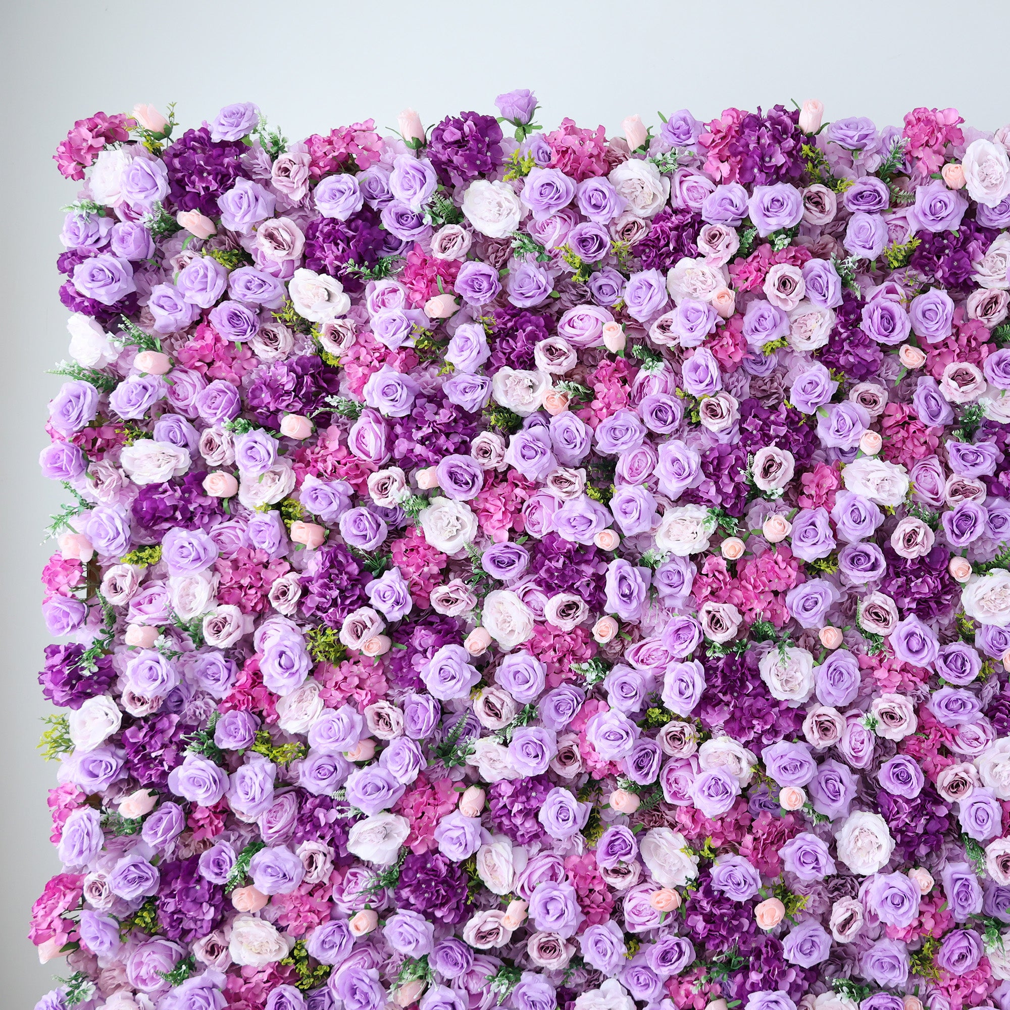 결혼식 및 파티 축하 장식을 위한 5D 핑크 로즈 롤업 꽃 벽 배경 VF-501