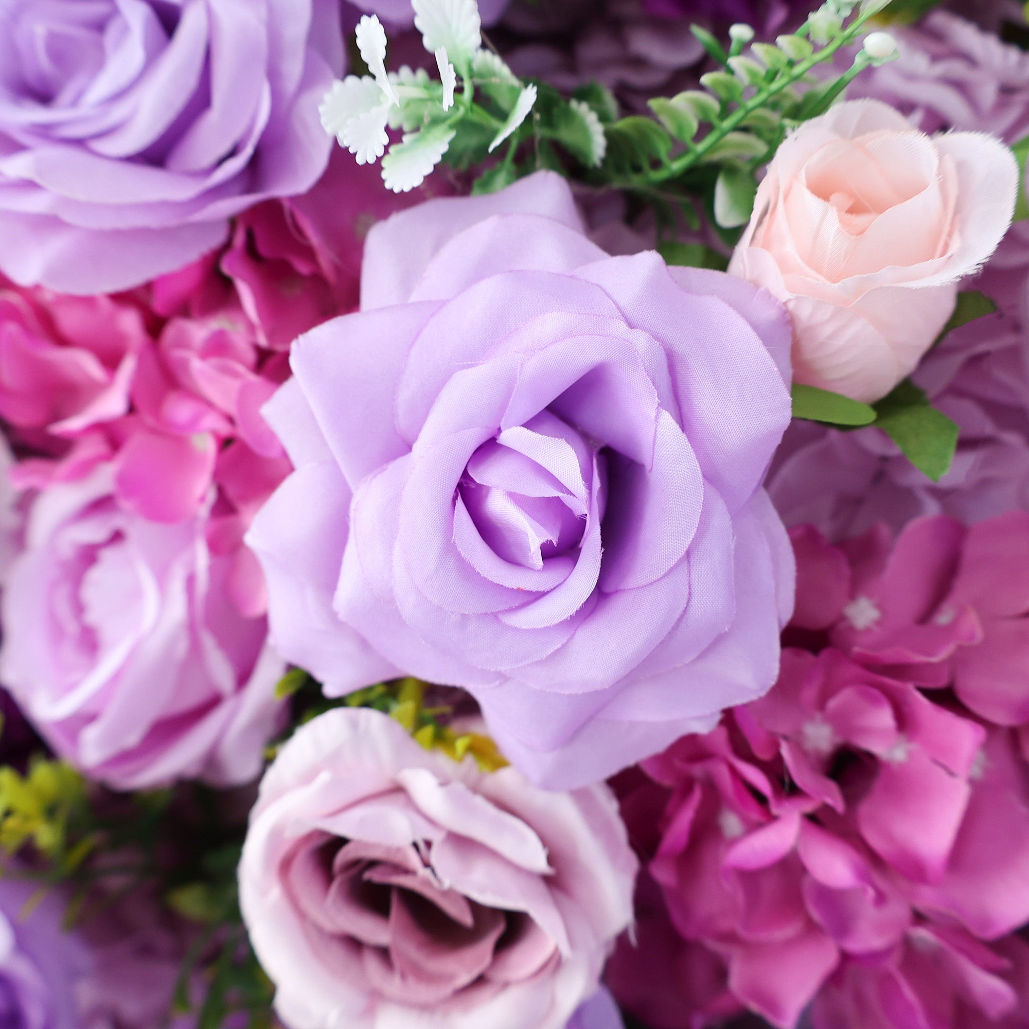 결혼식 및 파티 축하 장식을 위한 5D 핑크 로즈 롤업 꽃 벽 배경 VF-501