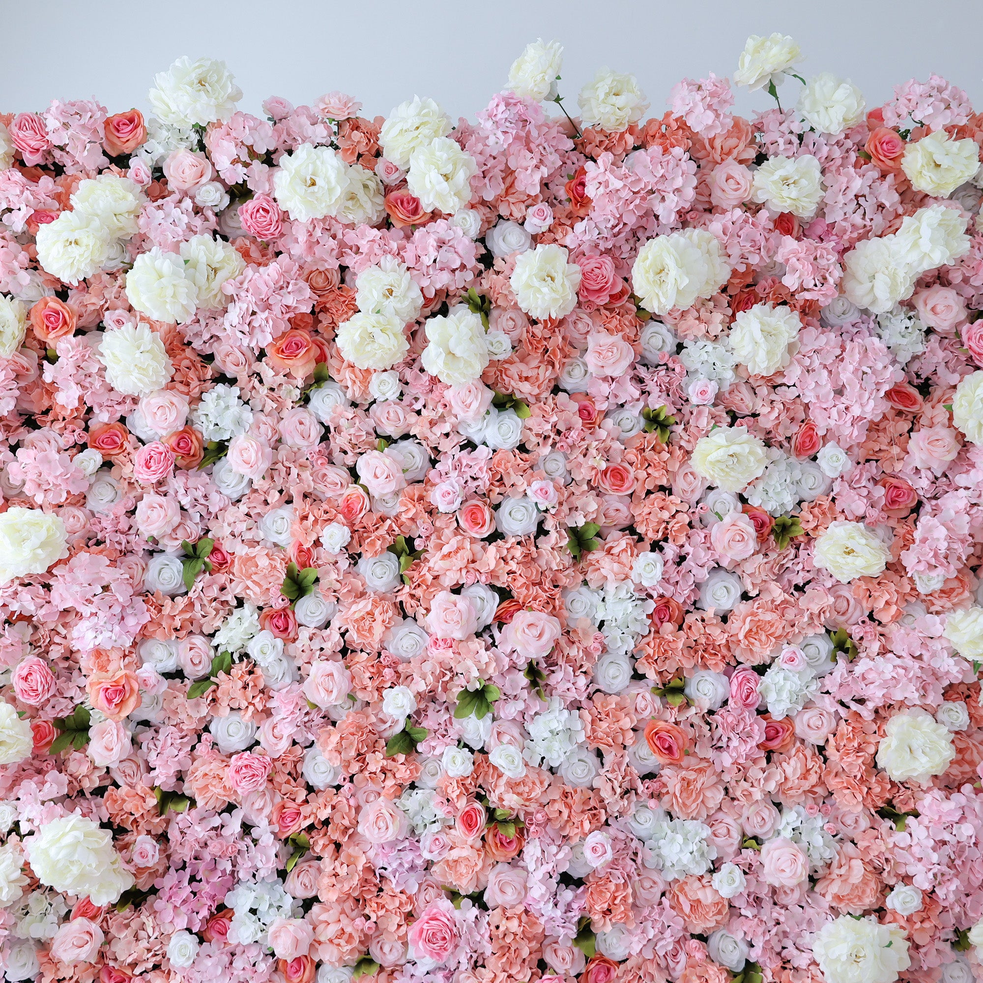 결혼식 및 파티 축하 장식을 위한 5D 핑크 로즈 롤업 꽃 벽 배경 VF-501