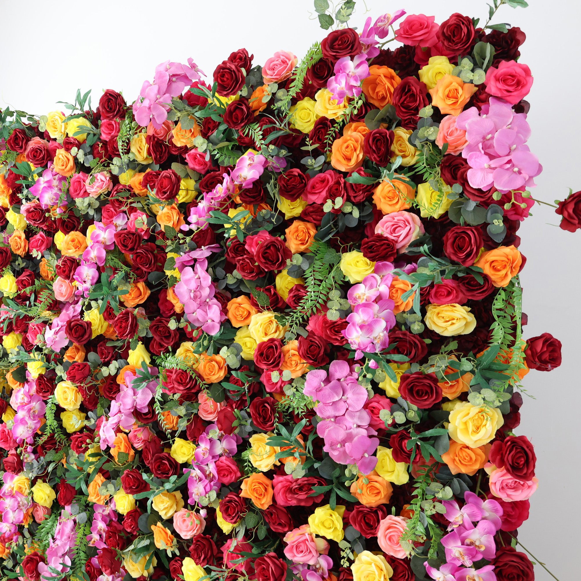 5Dピンクローズロールアップフラワーウォールバックドロップ 結婚式&パーティーセレブレーションデコ VF-501