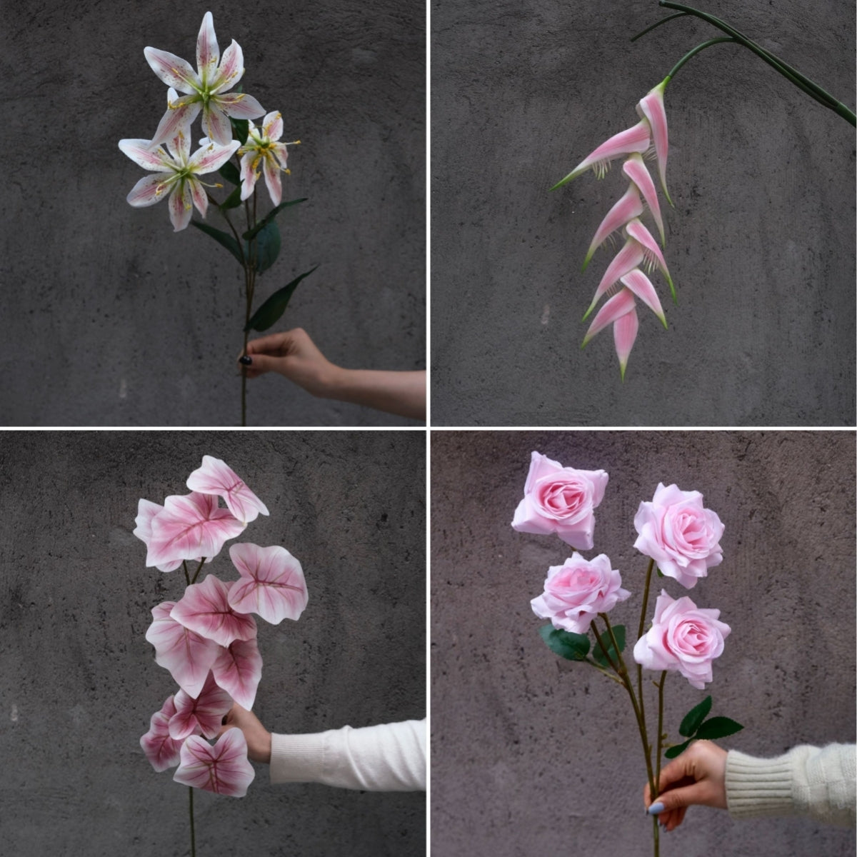 Romantic Pink Artificial Flower Stem | Realistic Faux Flowers for Vases & Styling FS-1002B