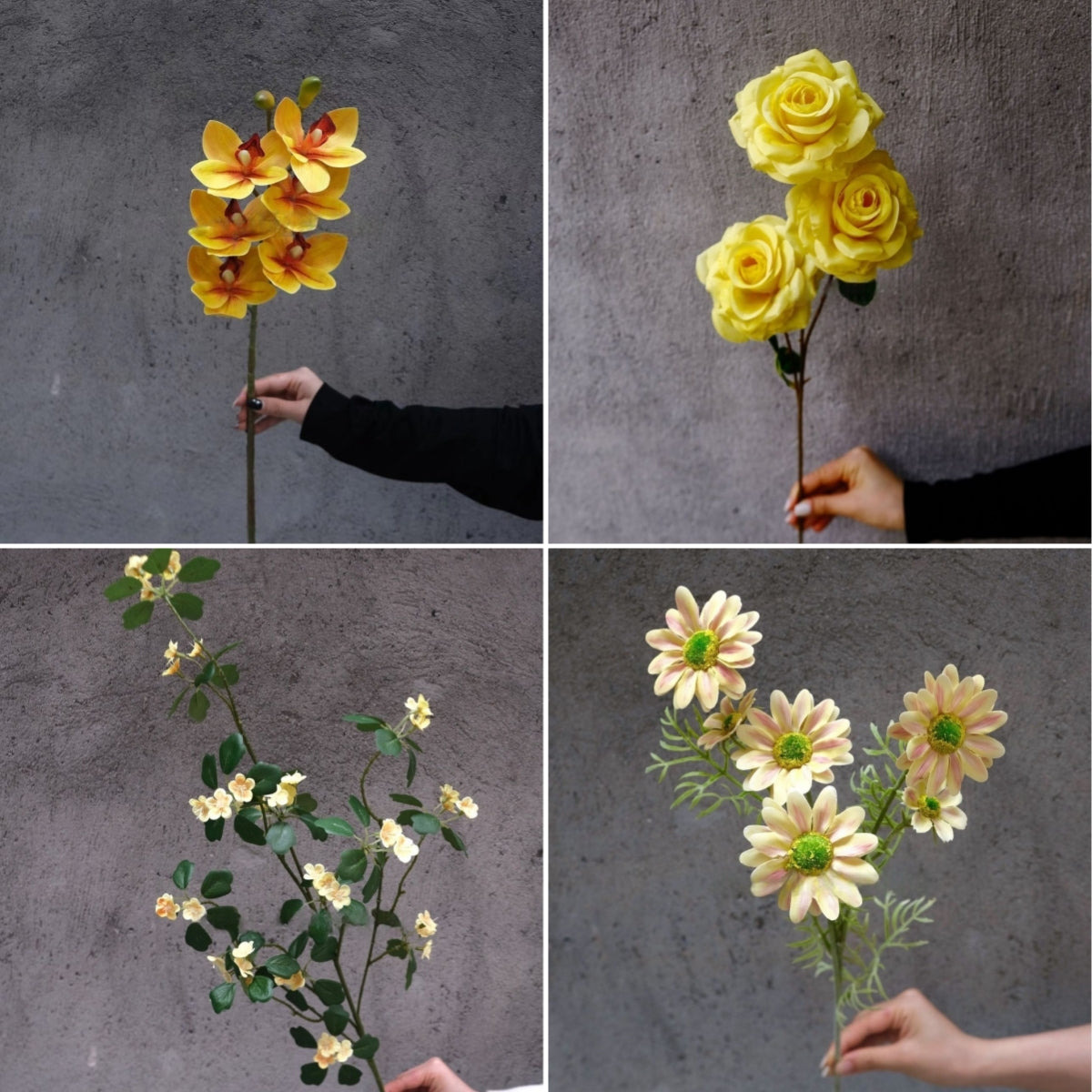 Fresh Yellow Green Artificial Flower | Single Stem for Interior Styling FS-1006B