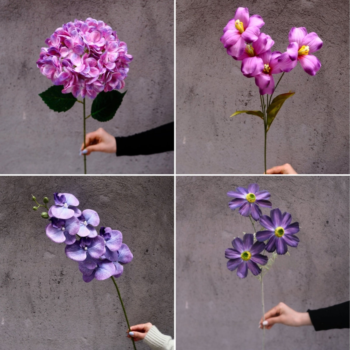 Realistic Purple Artificial Flowers | Single Stems for Vase & Styling FS-1004B