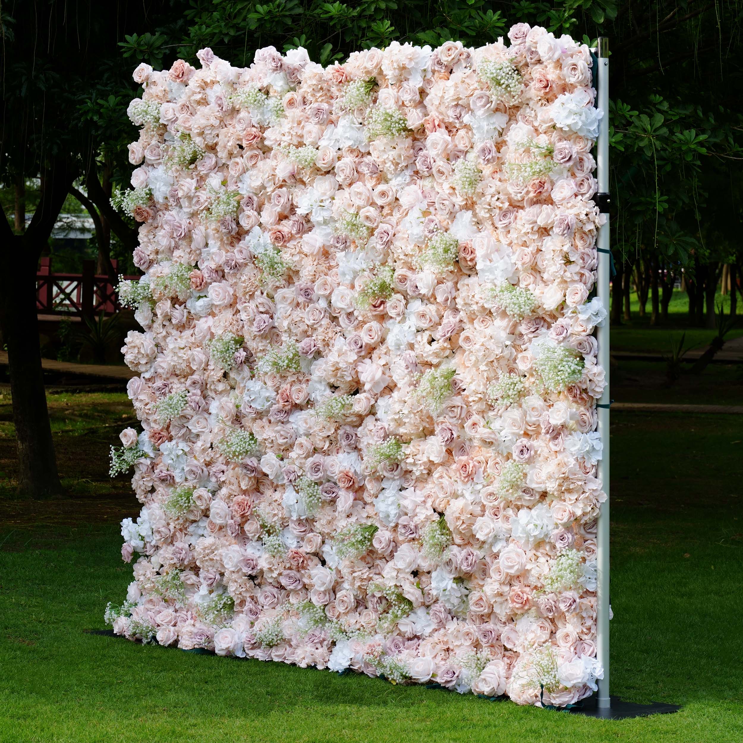 5D Roll up Artificial Flower Wall Wedding Backdrop Party Decoration