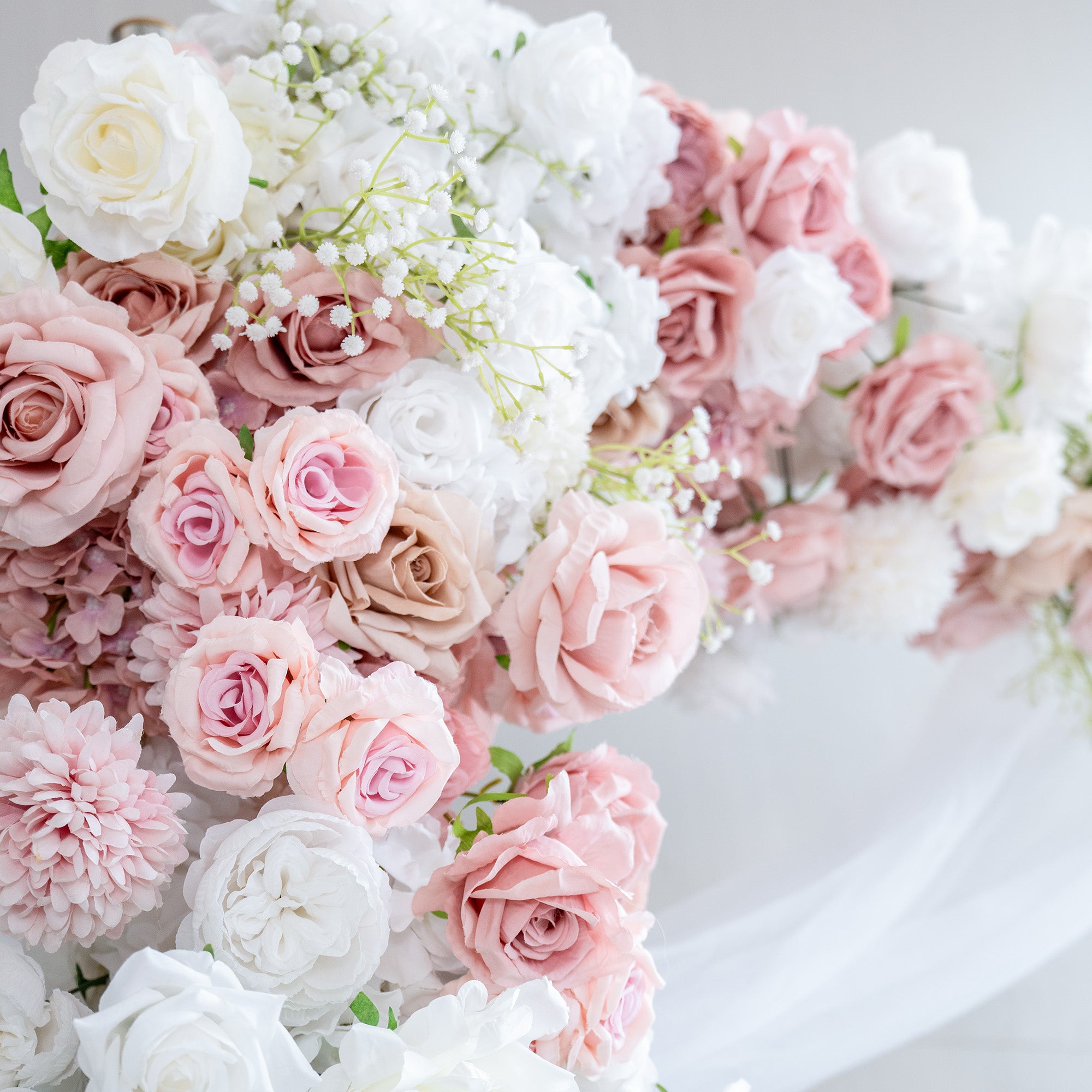 Luxury Wedding Flower Arrangement Set – Artificial Floral Backdrop, Welcome Sign Flowers & Table Decorations for Elegant Wedding Decor VF-418-3