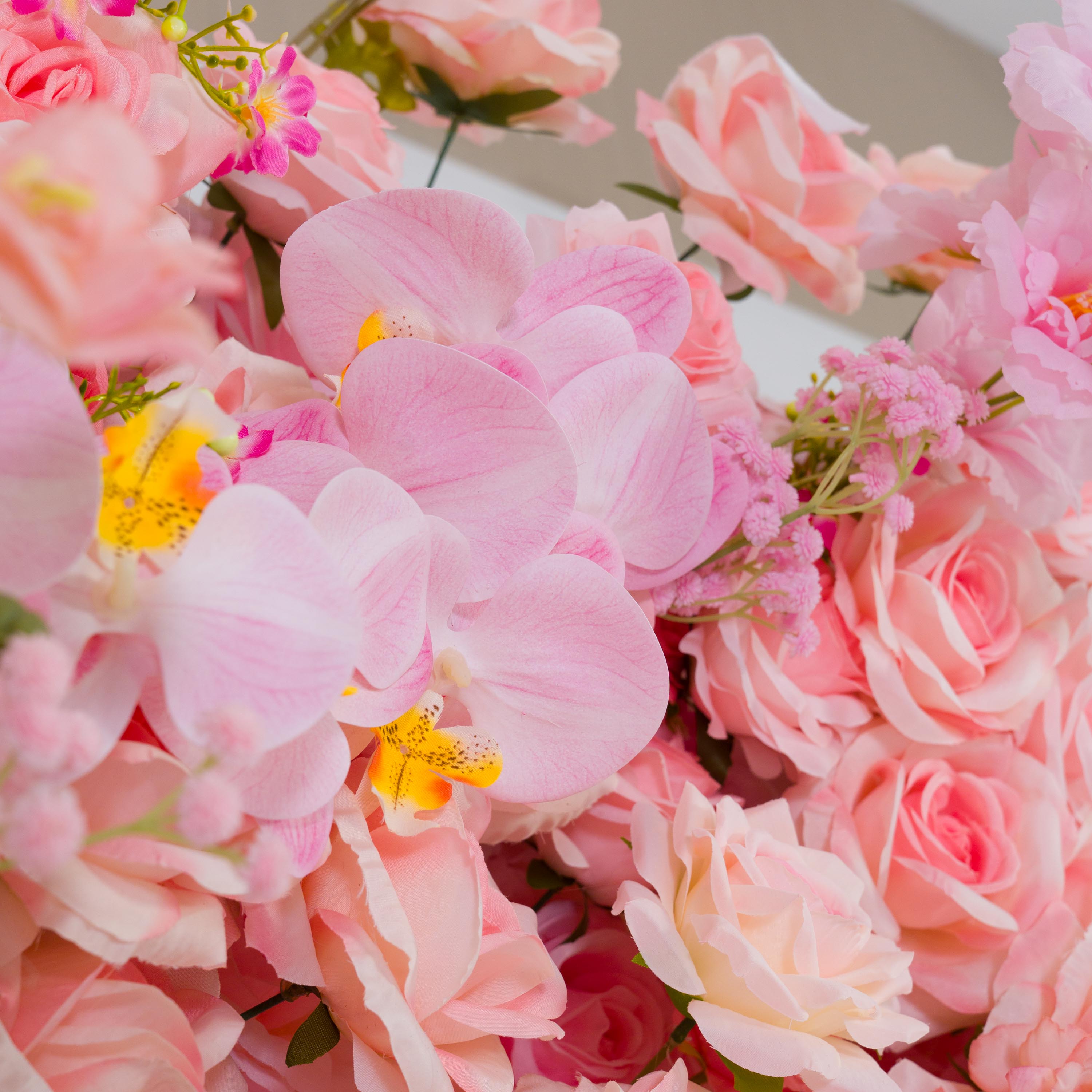 Valar Pink Rose Floral Arch, Artificial Backdrop, Romantic Wedding Ceremony Decor, Elegant Event Photography Prop VA-352