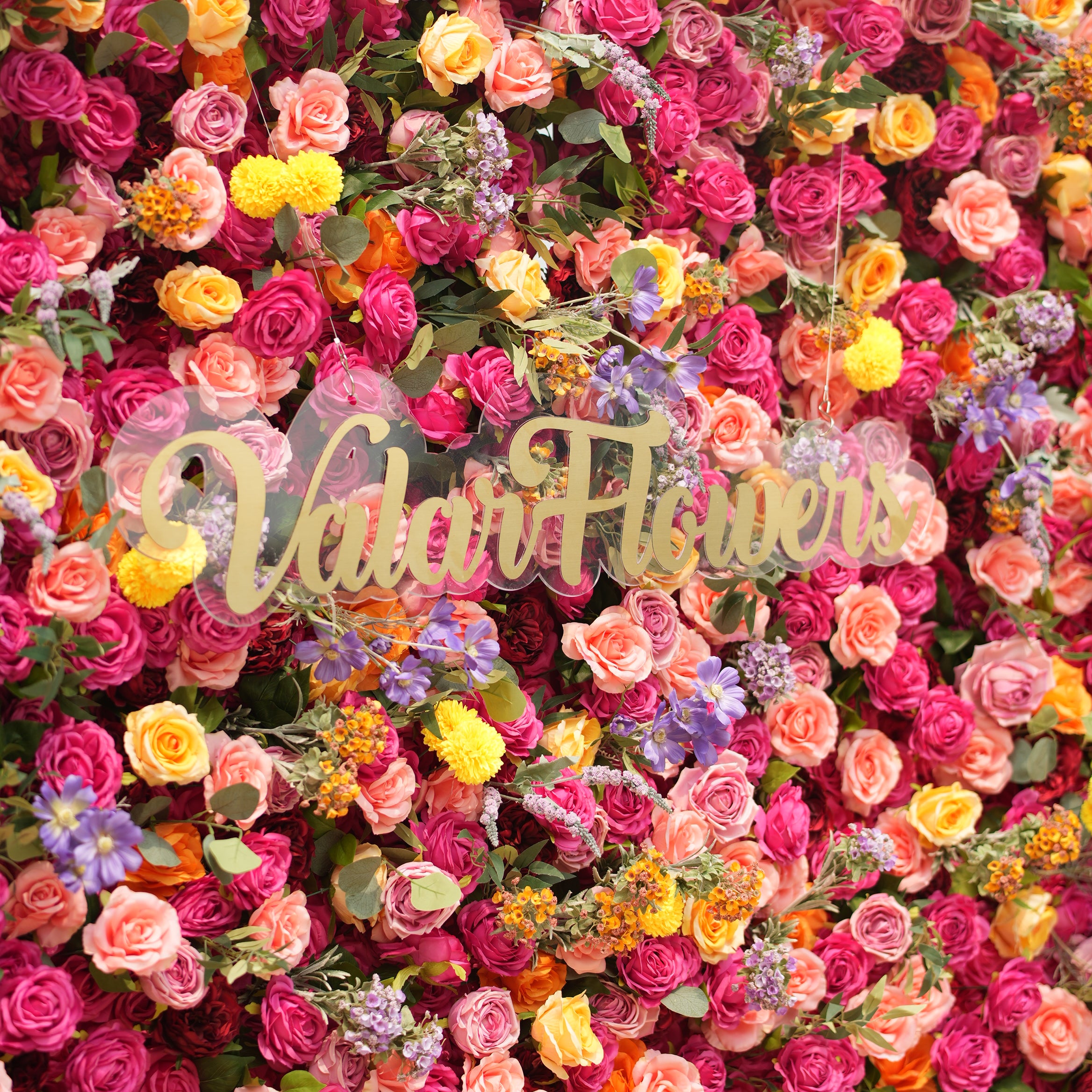 خلفية حائط من الزهور الصناعية الفاخرة – لوحة ورود حرير يدوية الصنع وزهور للزفاف والفعاليات وحفلات الزينة - VF-806