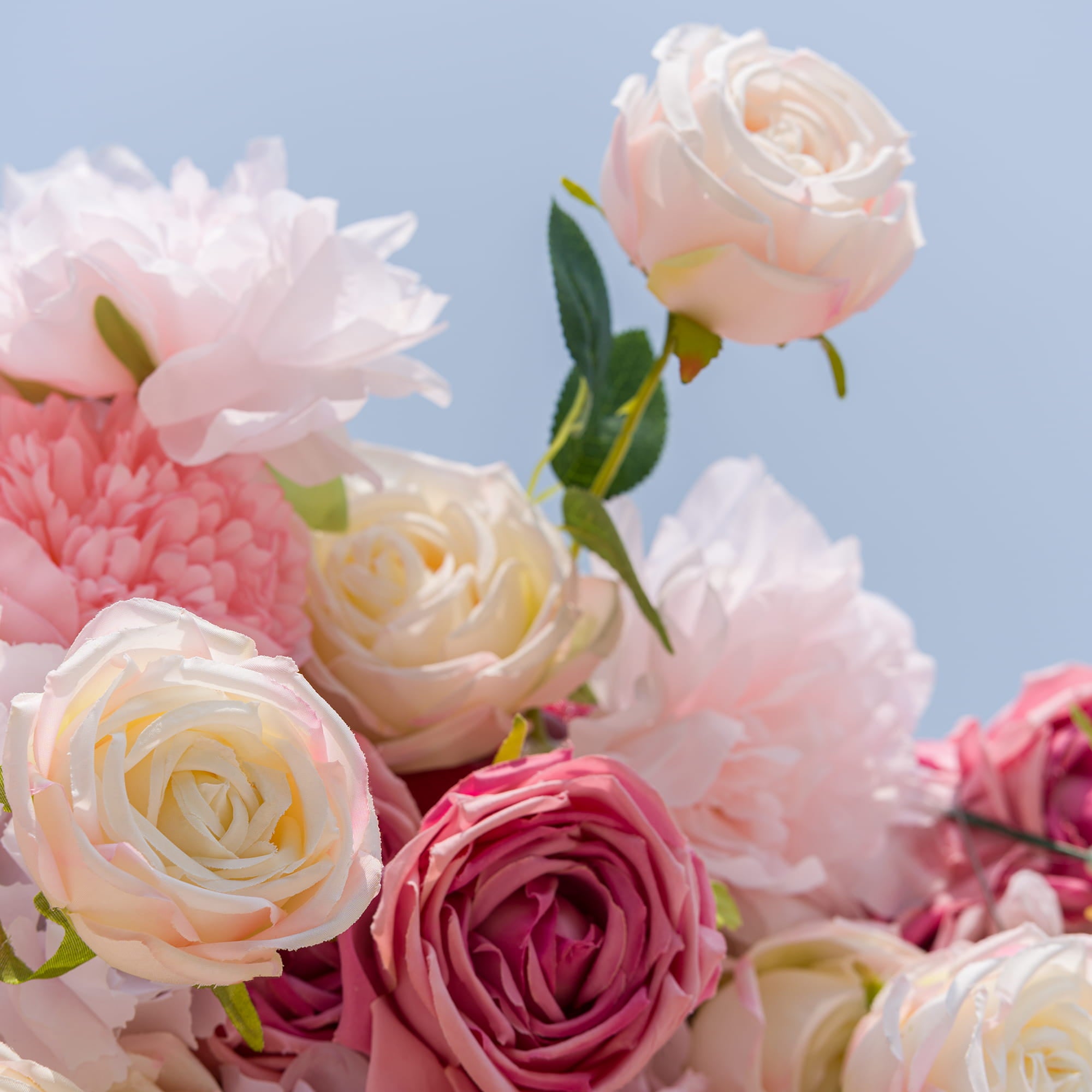 5Dロールアップ人工シルクフラワーウォールバックドロップ | 結婚披露宴、会場装飾、イベントプランナーのための完璧なフローラルデコレーション VF-503