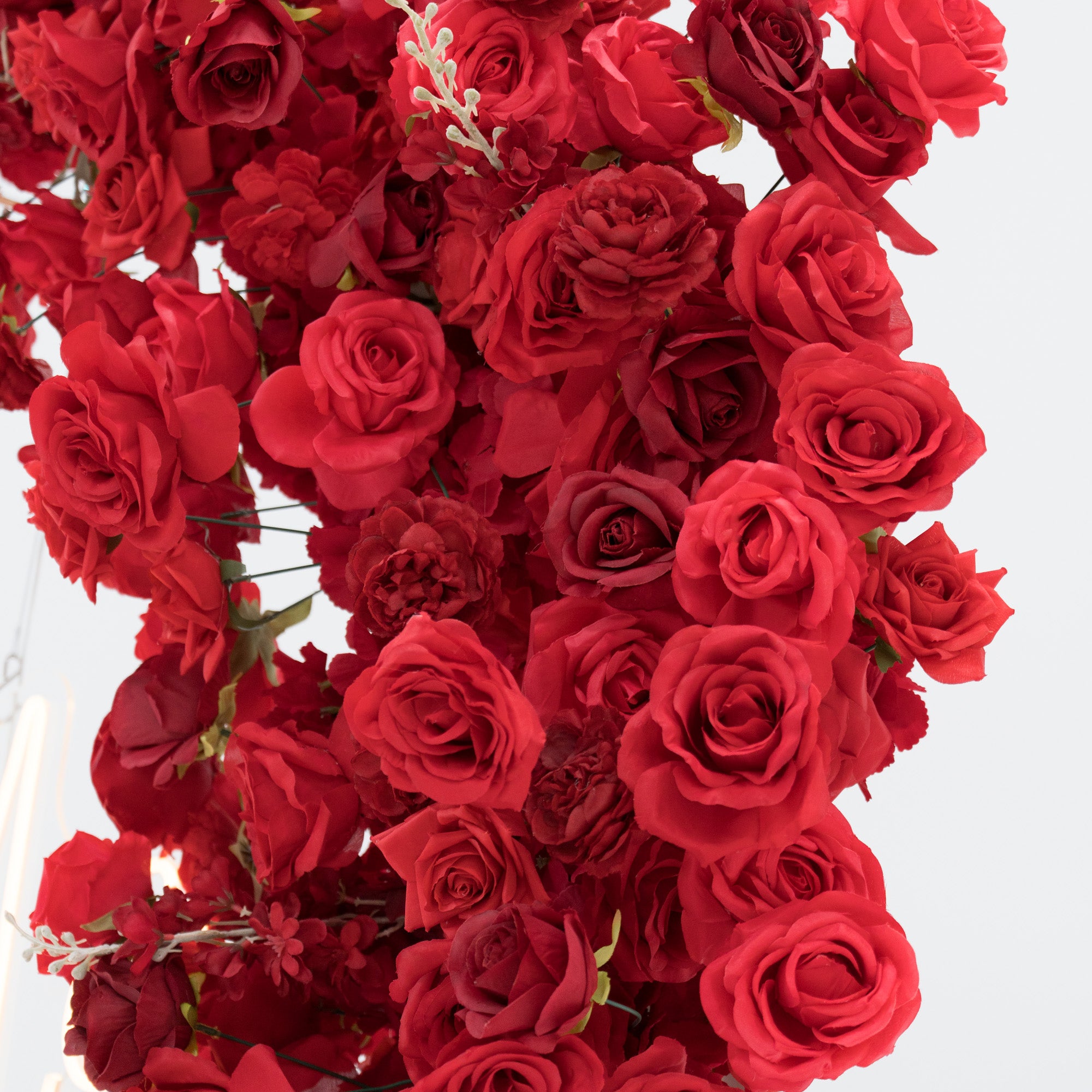 Valar Flower Red Rose Heart - Shaped Floral Backdrop: A Romantic Proposal & Event Centerpiece HA-405
