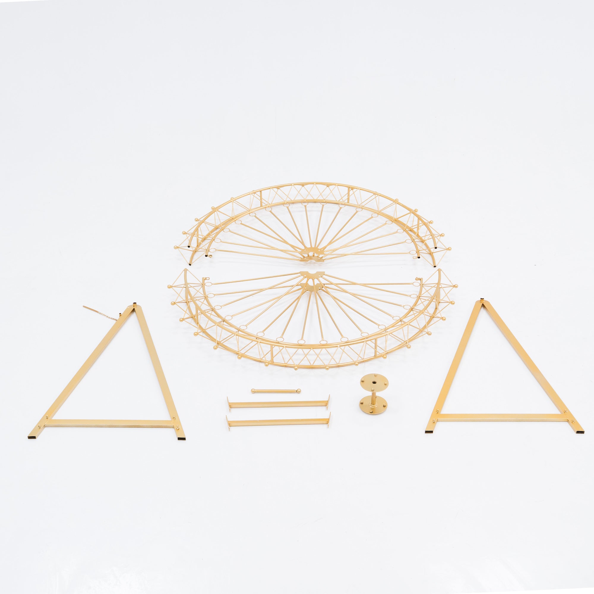 6.7 ft Extra Stable Carnival Circus Ferris Wheel Large Base Rotatable Metal Arch Decor for Disney Style Wedding Backdrop &Party Prop