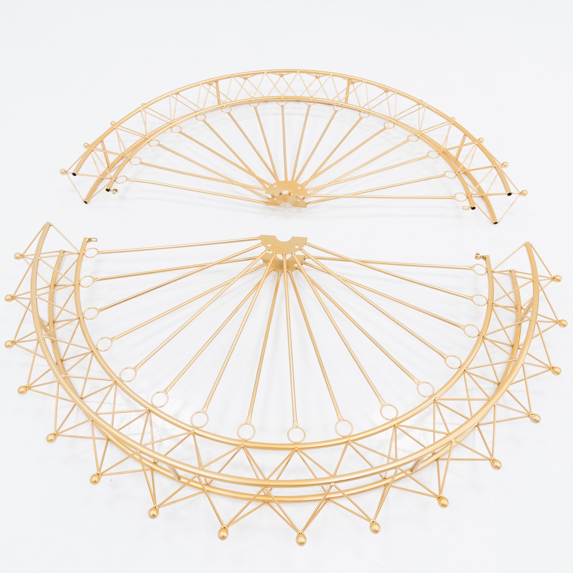 6.7 ft Extra Stable Carnival Circus Ferris Wheel Large Base Rotatable Metal Arch Decor for Disney Style Wedding Backdrop &Party Prop