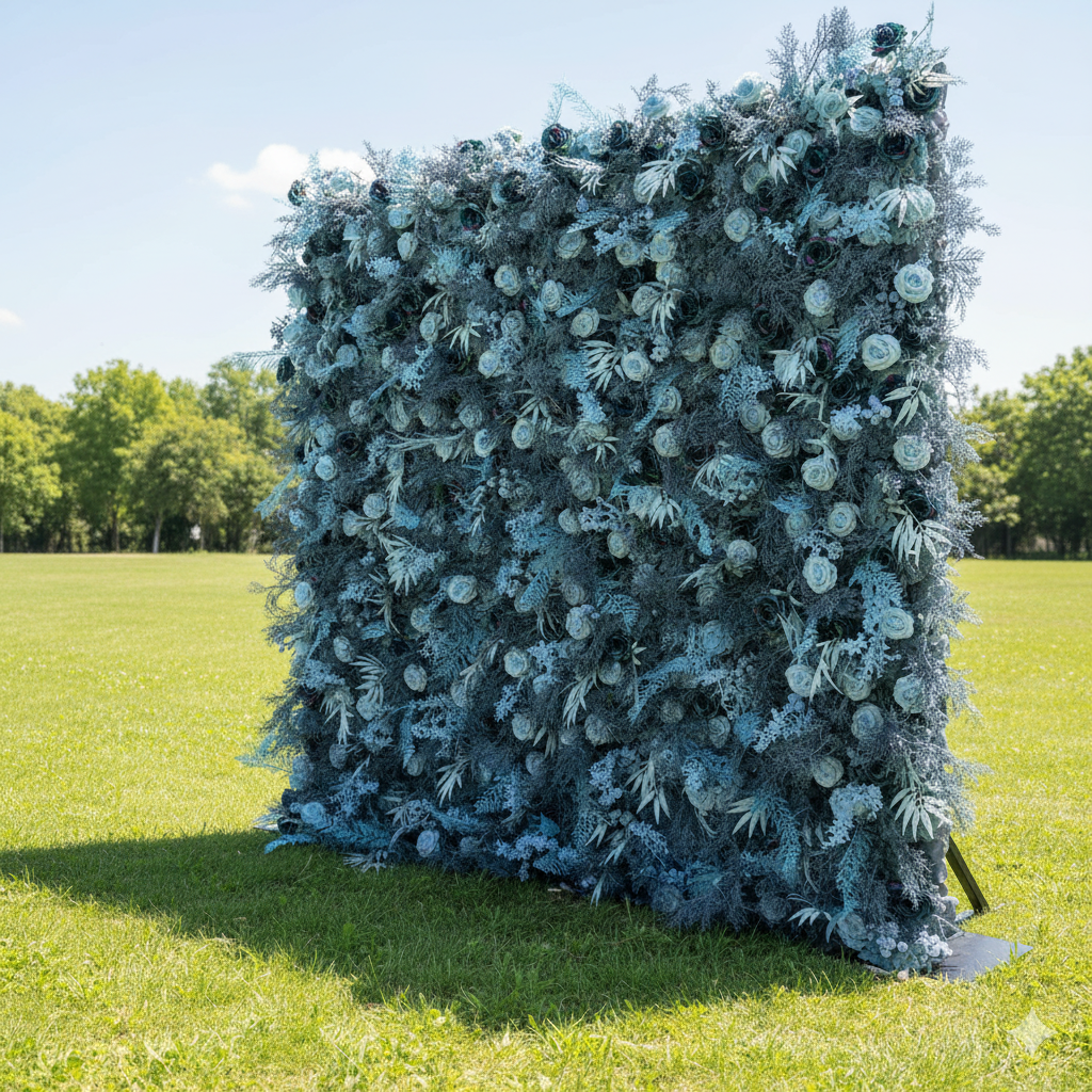 Valar 꽃 롤 패브릭 인공 꽃 벽 웨딩 배경, 꽃 파티 장식, 이벤트 사진-VF-293