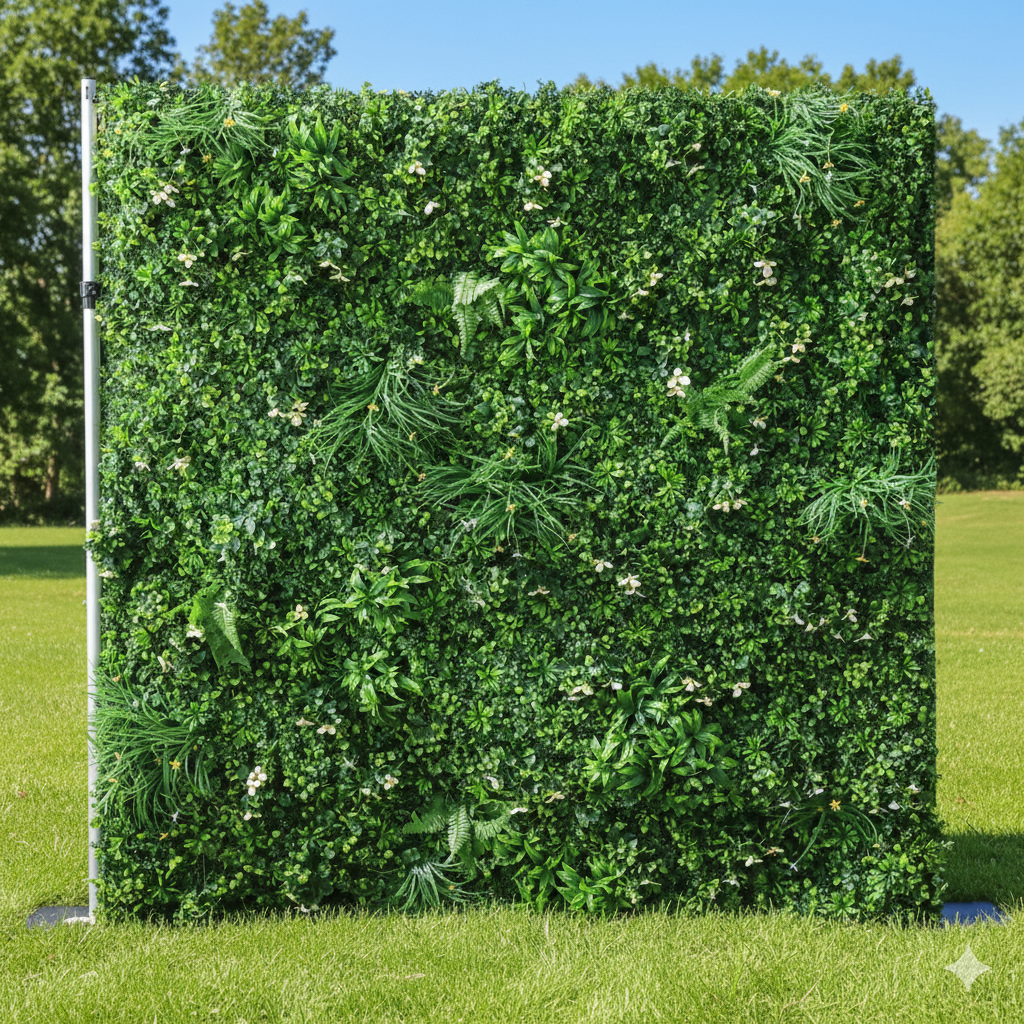 バラーフラワーロールアップファブリック人工鮮やかな緑の草壁結婚式バックドロップ、フローラルパーティーデコレーション、イベントフォトグラフィー-VF-086-4