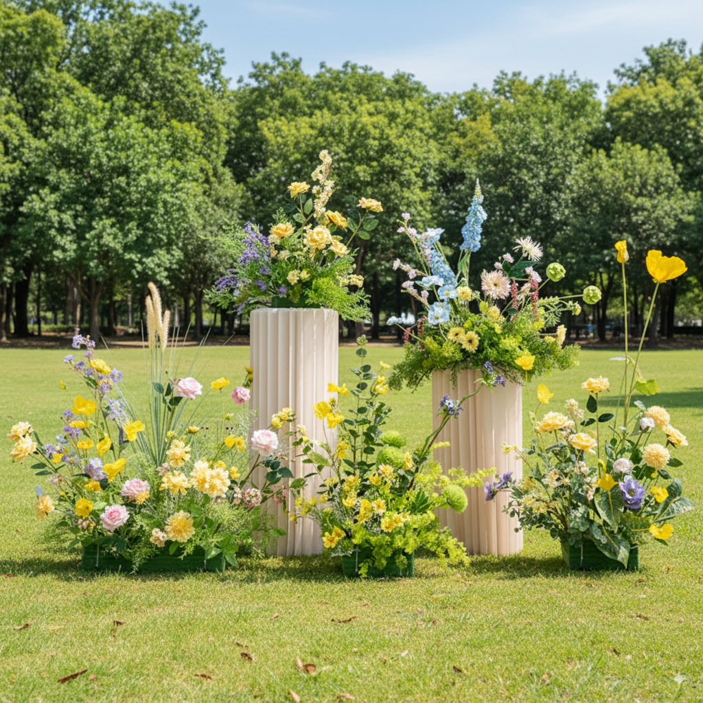 Valar Flower Monet-Inspired Yellow Floral Decoration Set – Artificial Flower Arrangements for Event Displays, Showroom, and Photo Backdrops FA-272