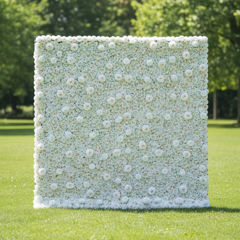 Valar 꽃 롤 패브릭 인공 레몬 화이트 로즈 핑크 코어 꽃 벽 웨딩 배경, 꽃 파티 장식, 이벤트 사진-VF-085-2