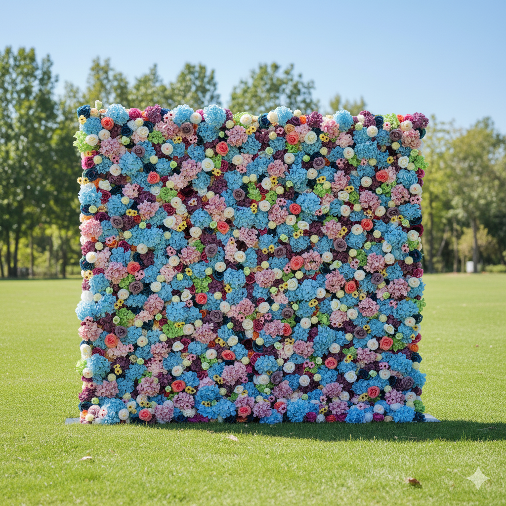 ValarFlowers 人工フローラルウォールバックドロップ: パステルドリーム - ソフトな色合いの魅惑的な混合-VF-242