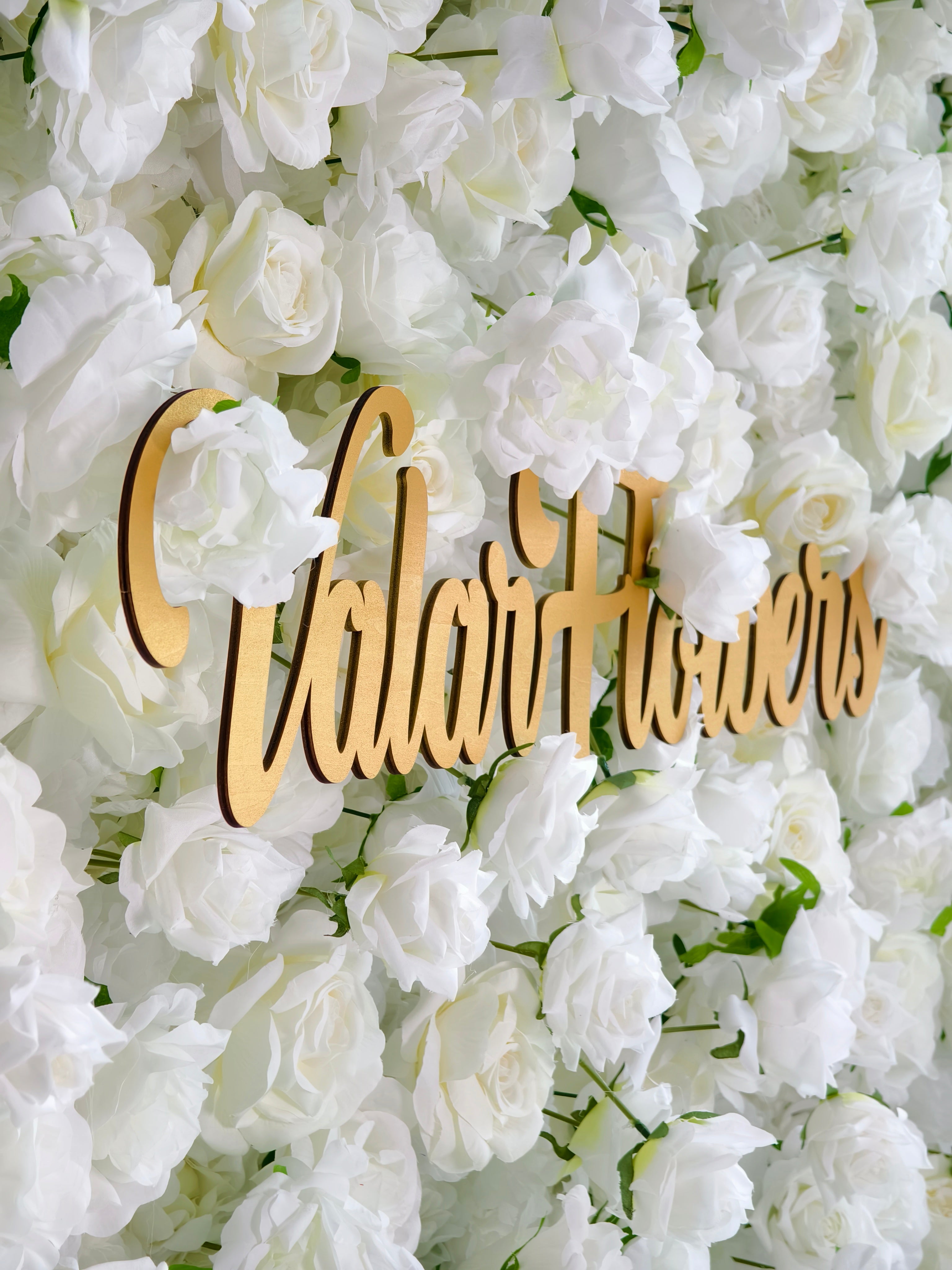 5D White Rose Roll-Up Flower Wall Backdrop for Wedding & Party Celebration Decor