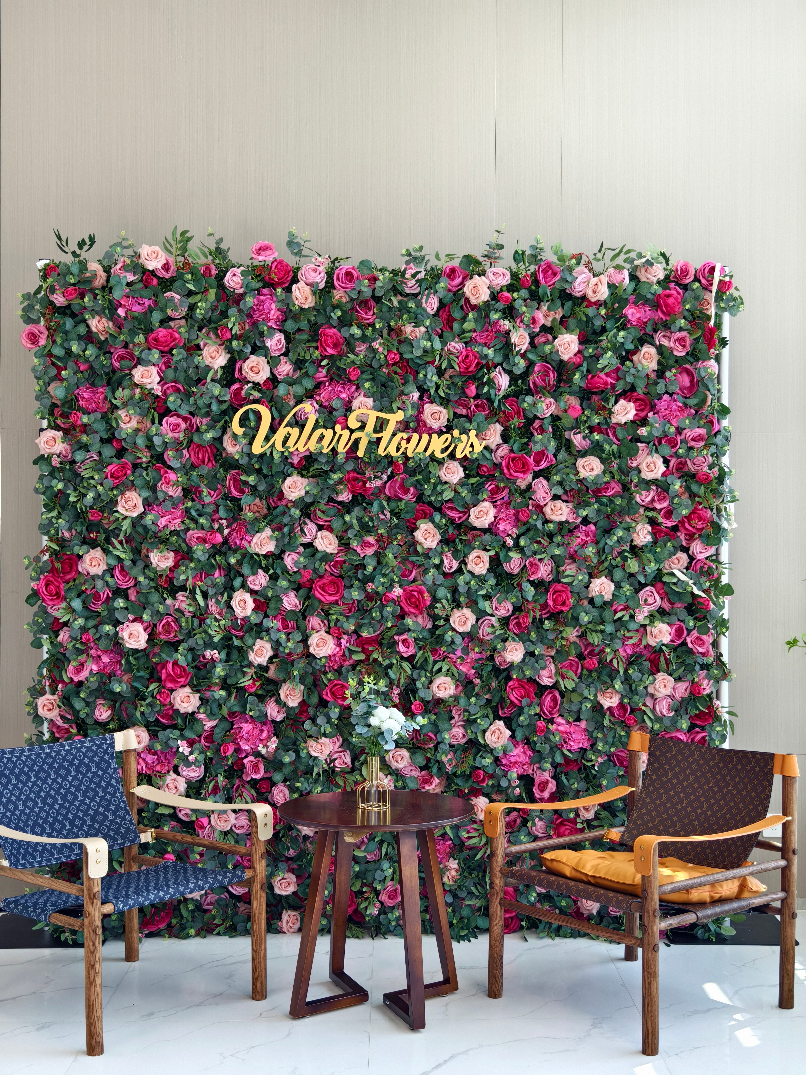 Valar 꽃 롤업 패브릭 인공 꽃 벽 웨딩 배경, 꽃 파티 장식, 이벤트 사진-VF-362