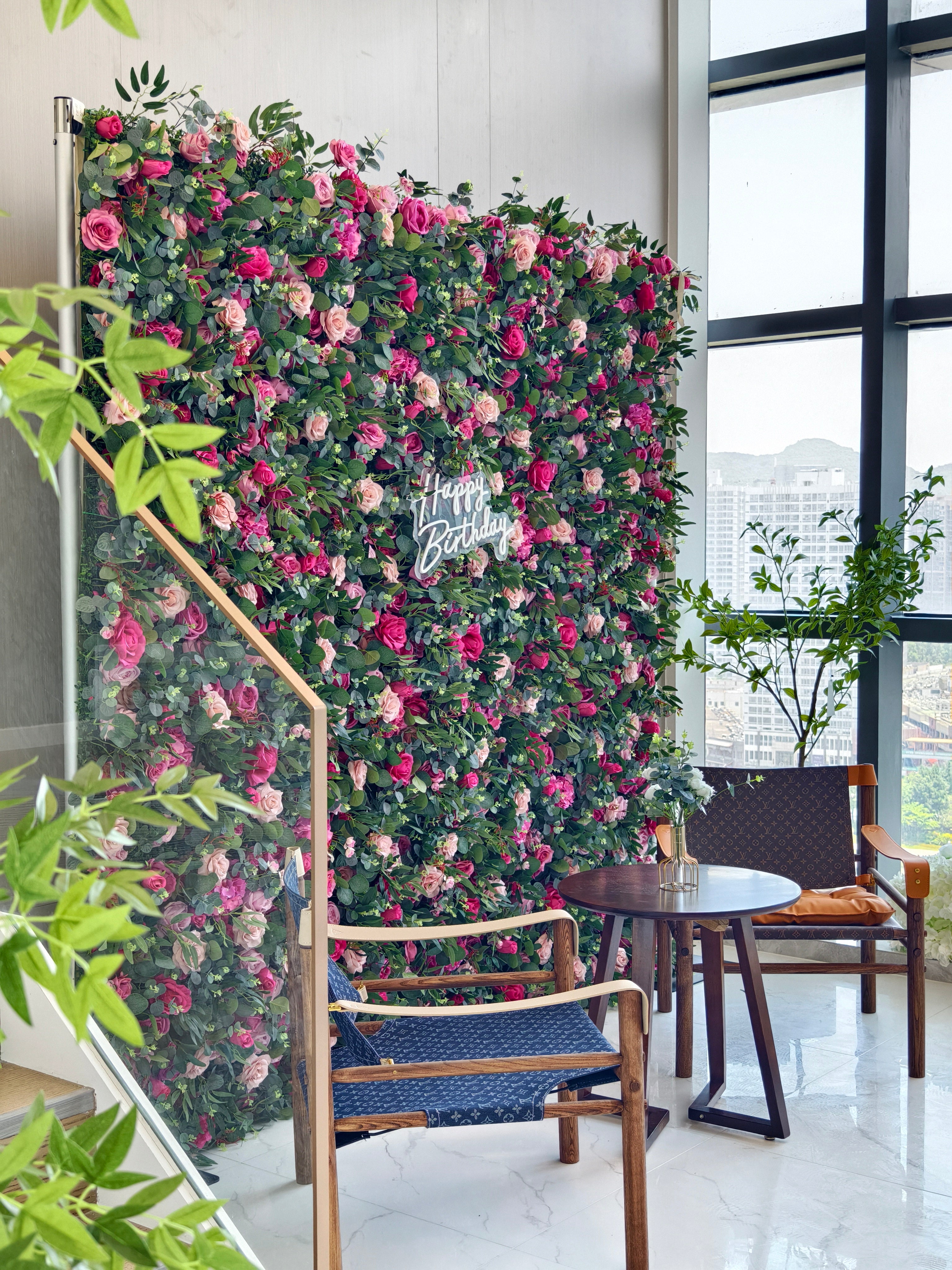 Valar 꽃 롤업 패브릭 인공 꽃 벽 웨딩 배경, 꽃 파티 장식, 이벤트 사진-VF-362